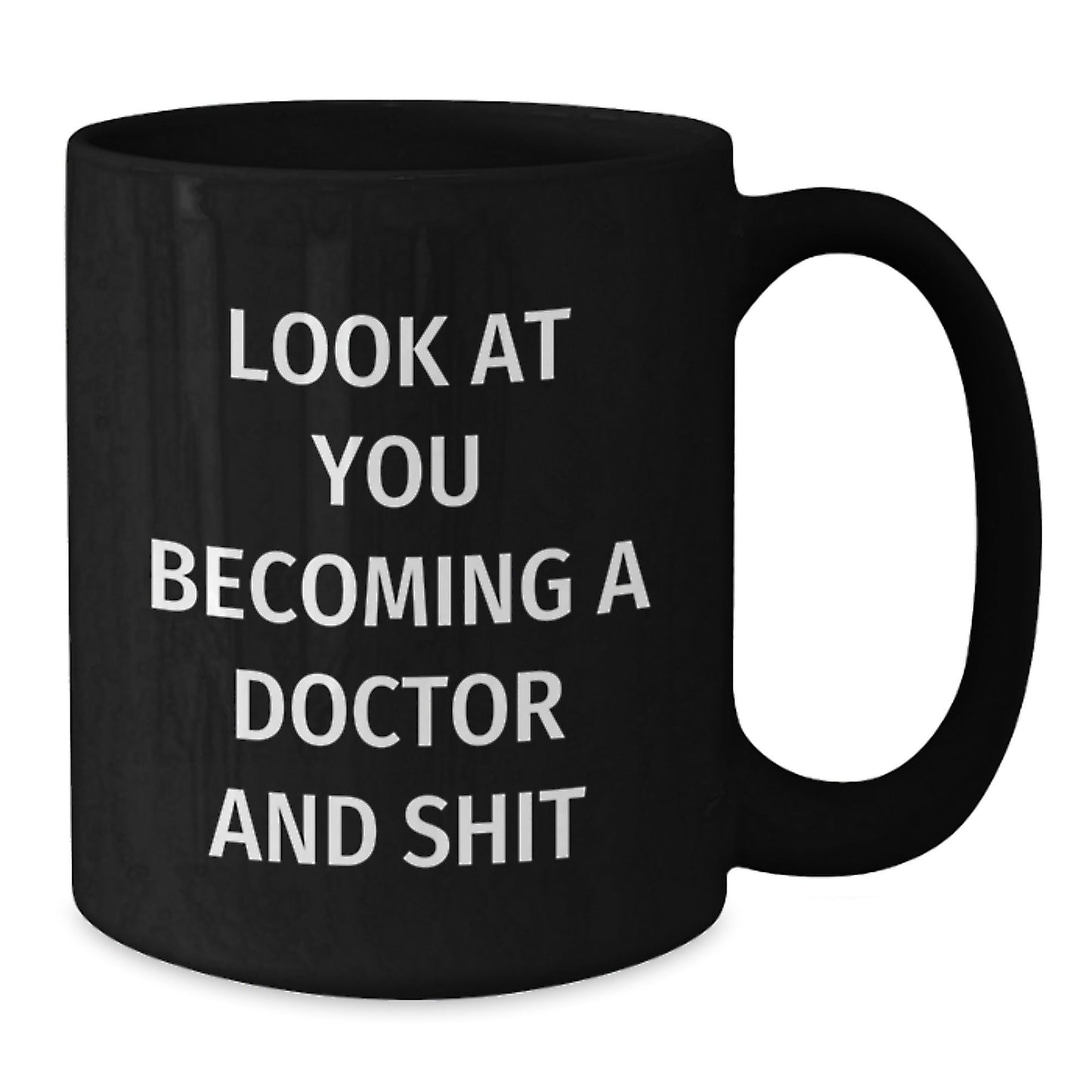 Funny Doctor Gifts for Him, Black Coffee Mug with Inspirational Quote about Becoming a Doctor, Christmas Unique Ideas for Men or Women - The Buy Boom