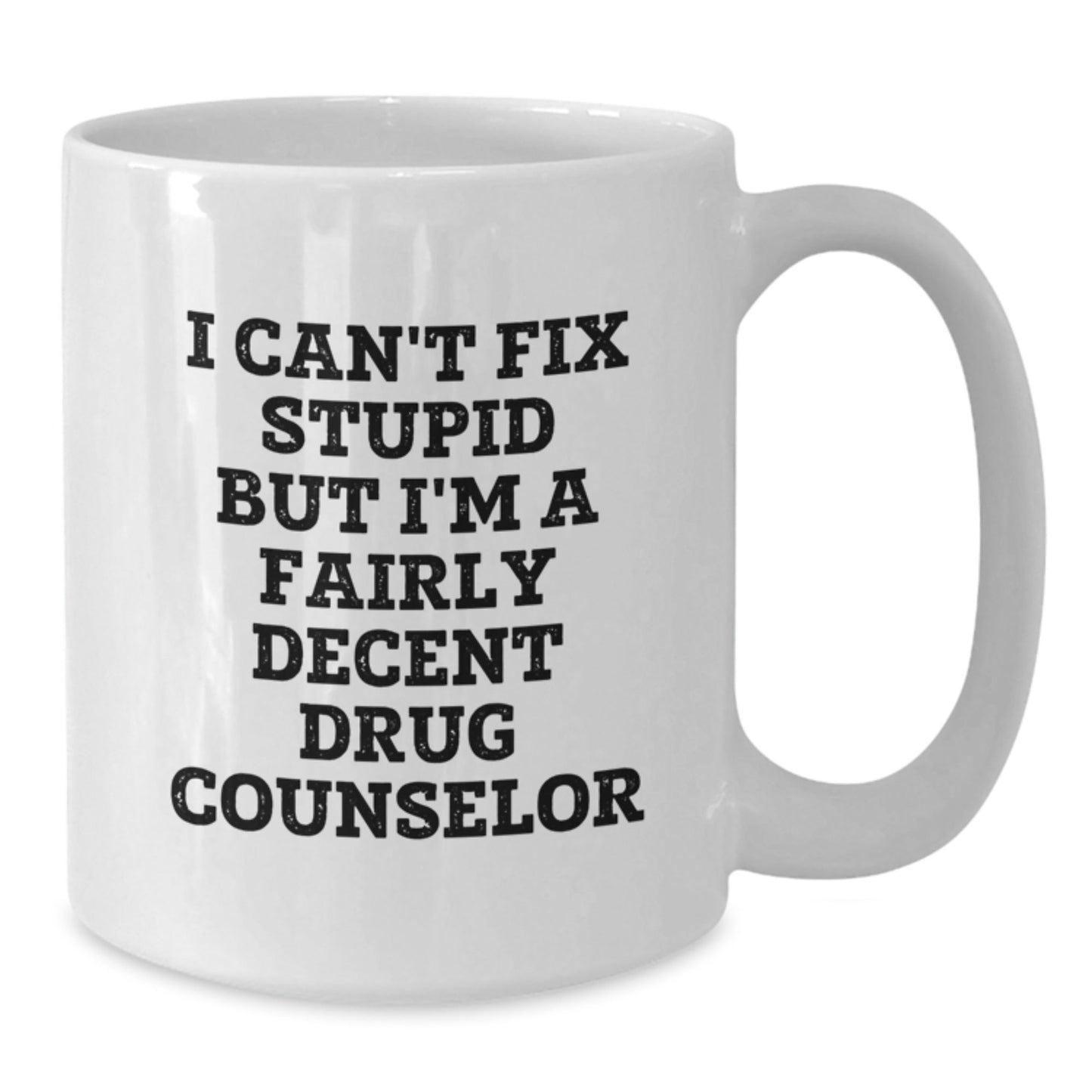 Funny Drug Counselor Gifts from Men to Coworkers, White Coffee Mug for Christmas Unique Presents - The Buy Boom