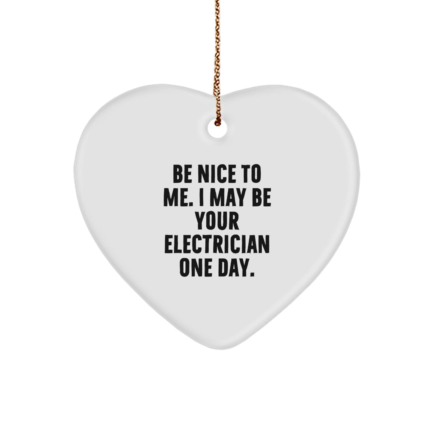 Funny Electrician Heart Ornament for Christmas Unique Gifts from Friends to Electrician Men - The Buy Boom