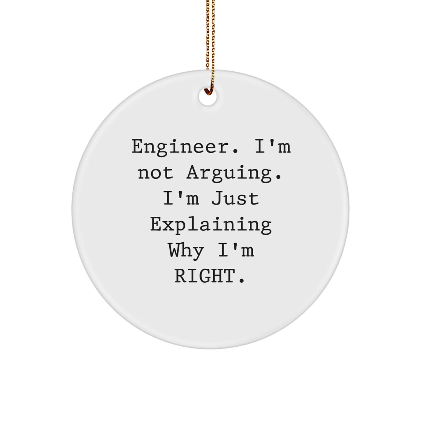 Funny Engineer Christmas Circle Ornament Gifts from Friends for Engineers - The Buy Boom