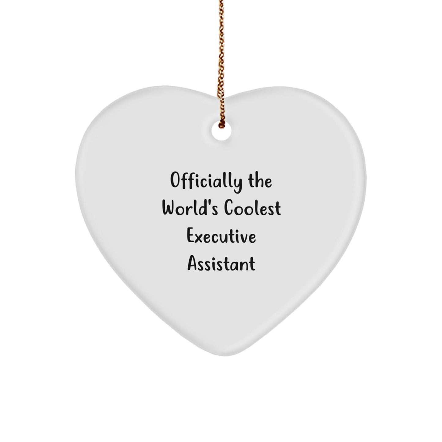 Funny Executive Assistant Gifts from Men, Women, or Coworkers - Heart Ornament for Executive Assistants, Christmas Unique Gifts for Friends, Family - The Buy Boom