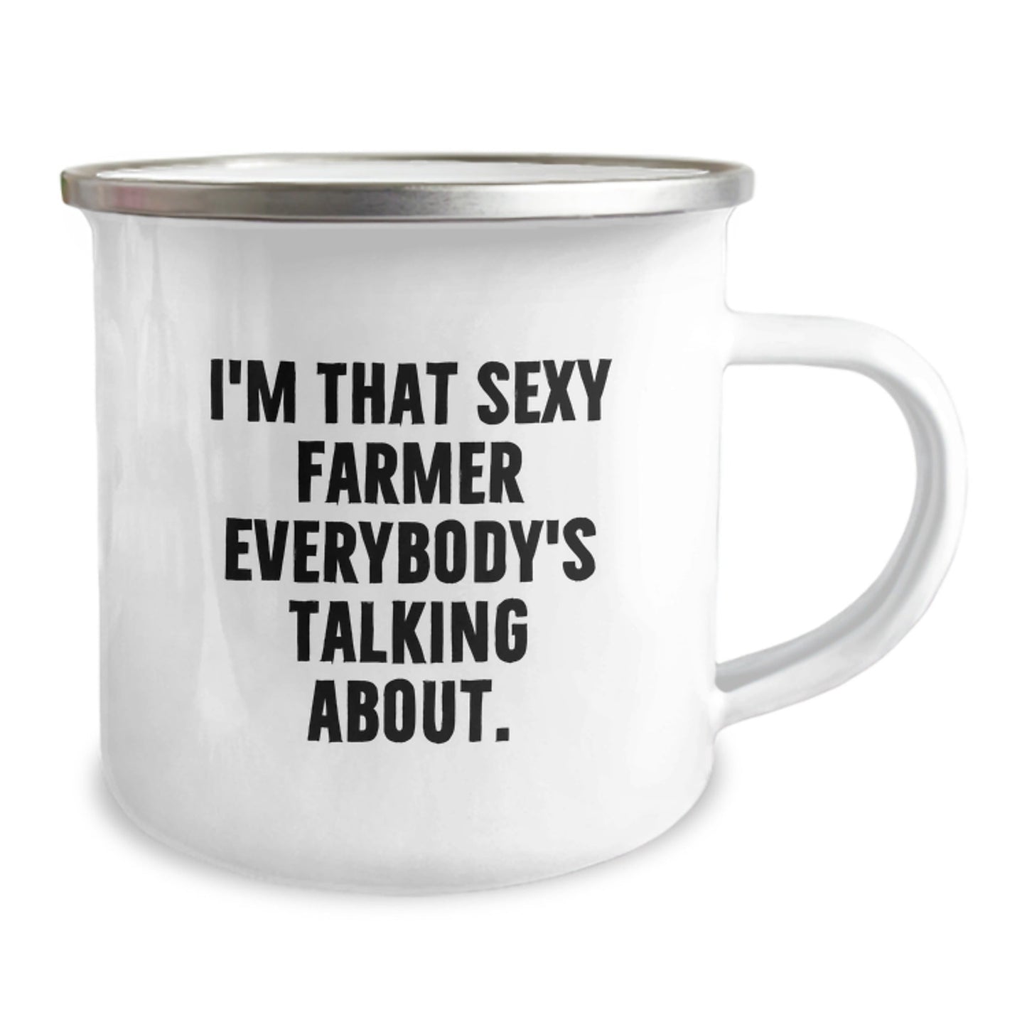 Funny Farmer Gifts from Friends for Men Unique Christmas Memorable Presents, I'm That Sexy Farmer Everybody's Talking About Camping Mug - The Buy Boom