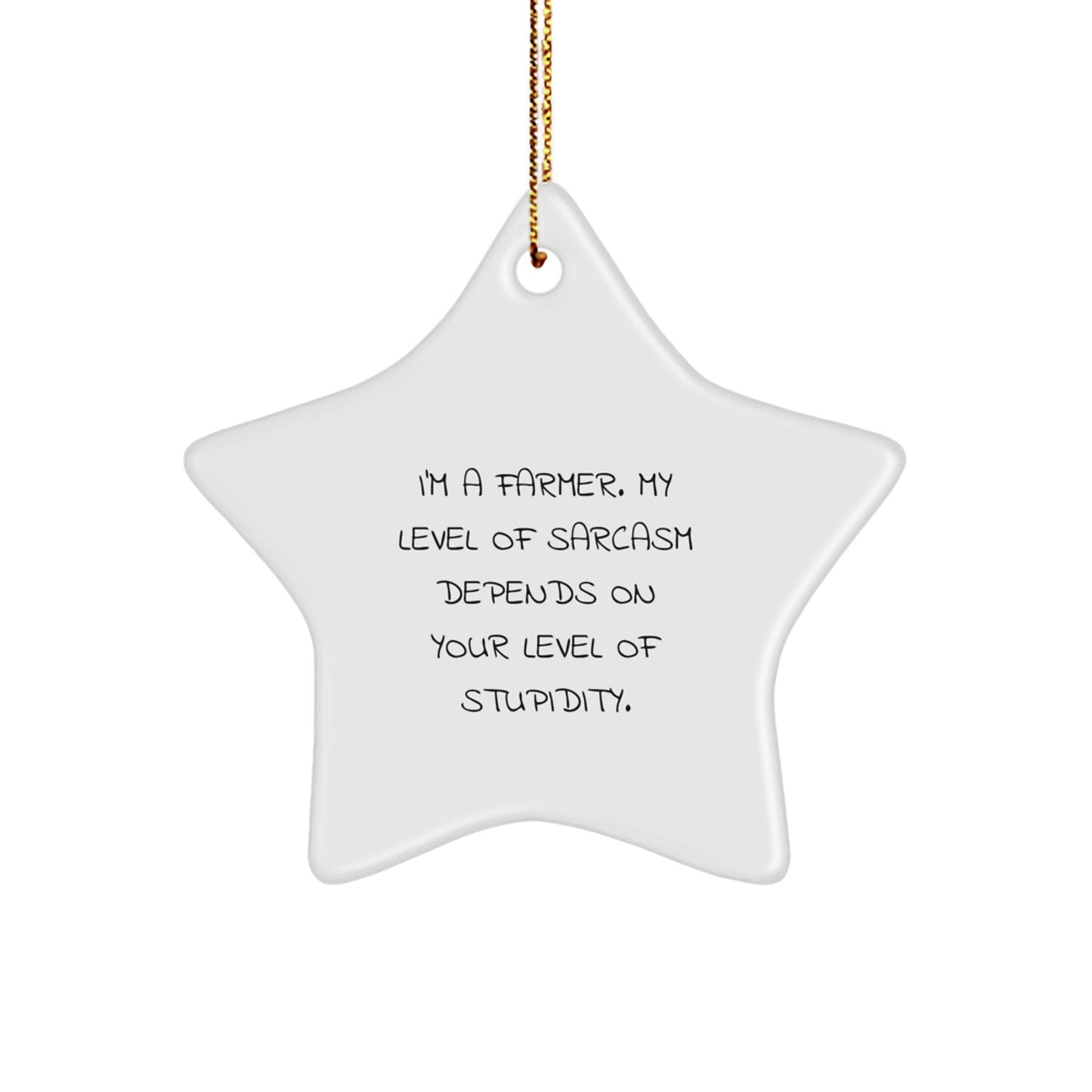 Funny Farmer Gifts from Friends to Family - I'm A Farmer Star Ornament for Christmas Decorations, White Star Shaped Durable MDF with High - Gloss Finish - The Buy Boom
