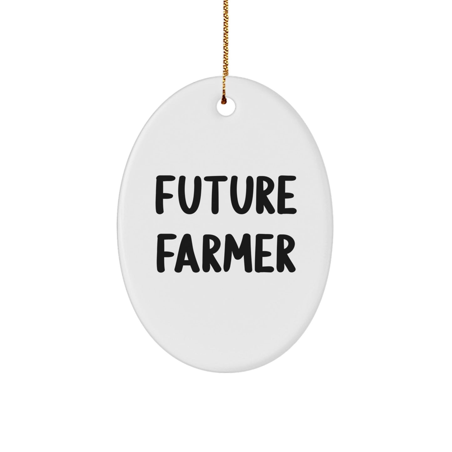 Funny Farmer Oval Ornament, Gifts from Friends to Future Farmer, Christmas Unique Gifts for Farmer - The Buy Boom