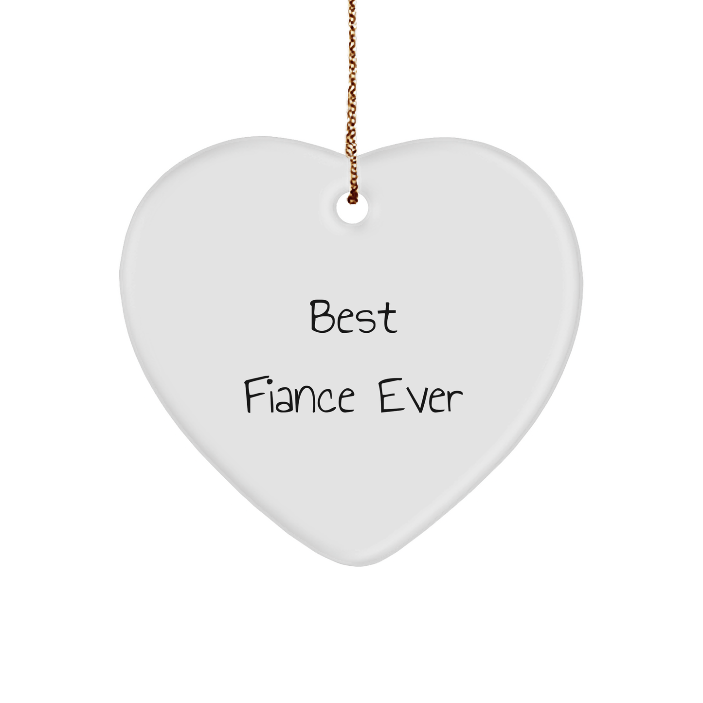 Funny Fiance Gifts, Best Fiance Ever Heart Ornament, Christmas Unique Gifts for Men from Men, Fiance Heart Ornament for Him - The Buy Boom