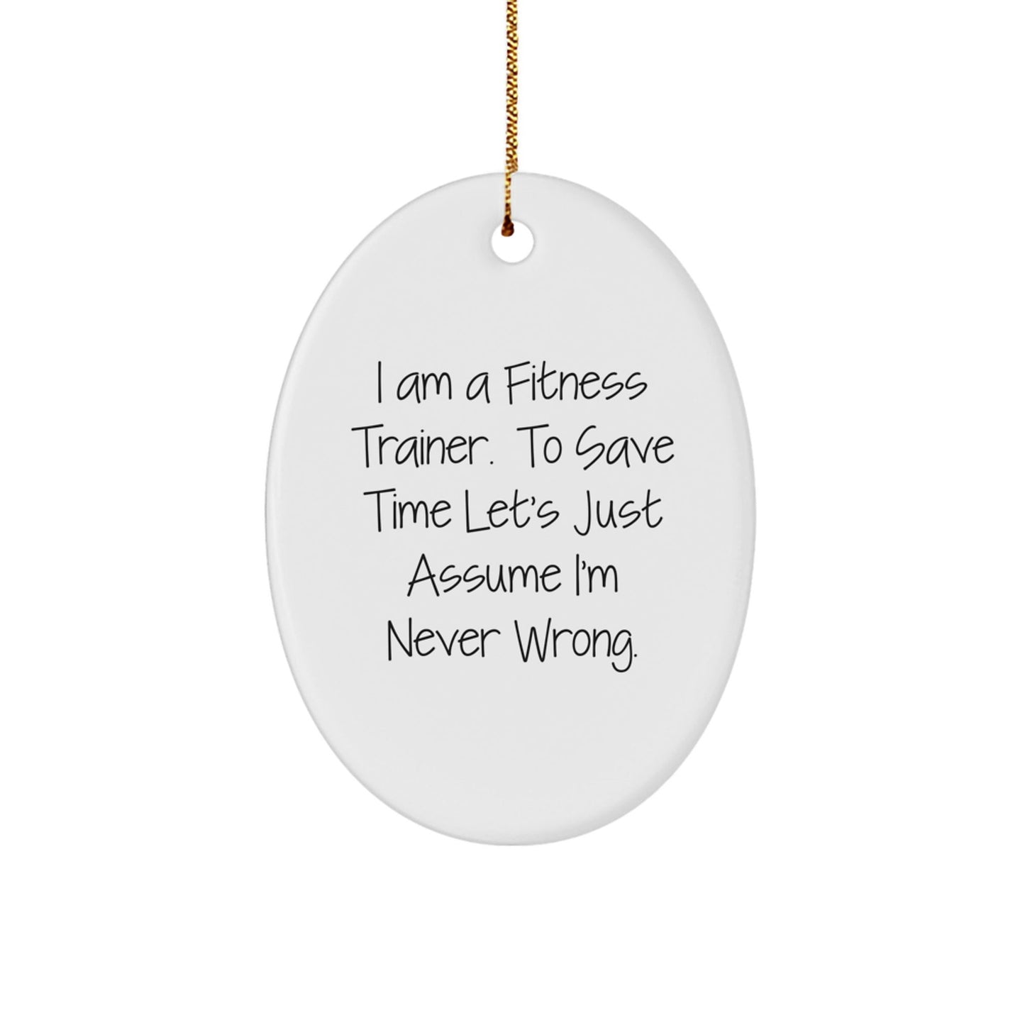 Funny Fitness Trainer Gifts from Friends for Fitness Trainers Oval Ornament for Christmas Unique Gift - The Buy Boom