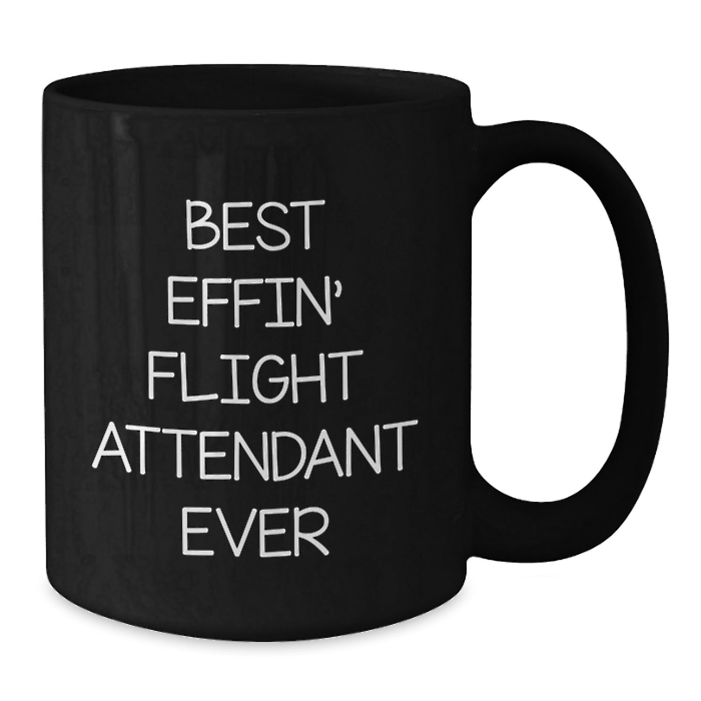 Funny Flight Attendant Gifts for Her or Him - Best Effin' Black Coffee Mug for Graduation from Friends, Coworkers, or Family - The Buy Boom