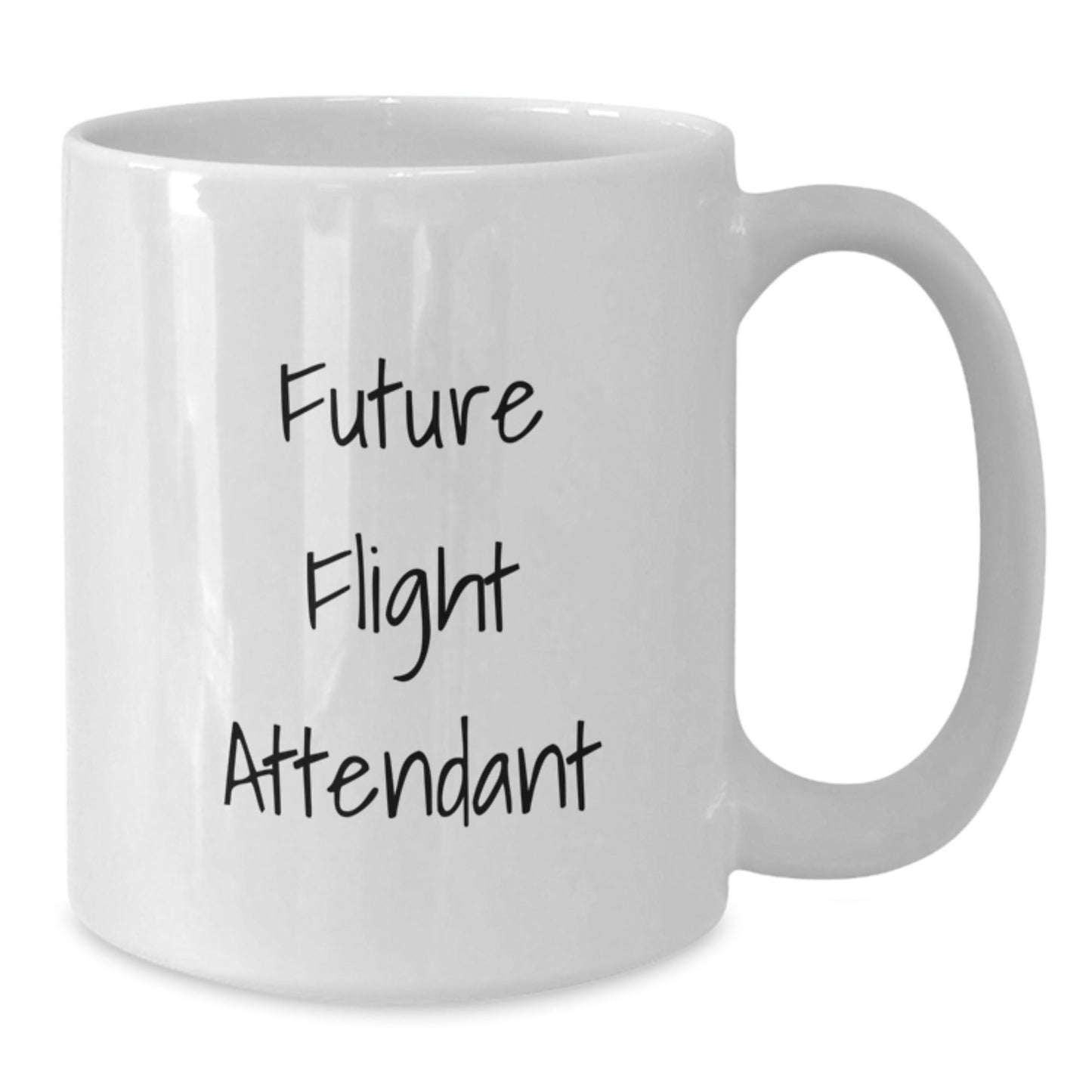 Funny Flight Attendant Gifts from Friends for Flight Attendant, Unique Christmas Unique Gifts, White Coffee Mug with Future Flight Attendant Quote - The Buy Boom