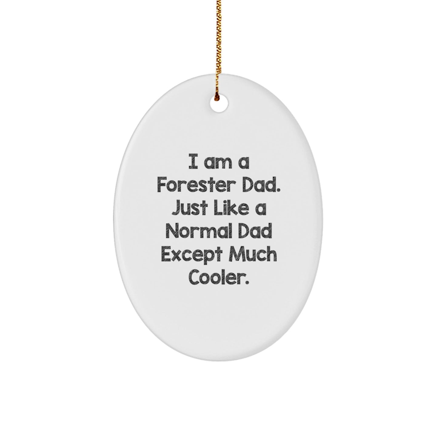Funny Forester Dad Oval Ornament Gifts from Family for Men, Gifts for Foresters Christmas Unique - The Buy Boom