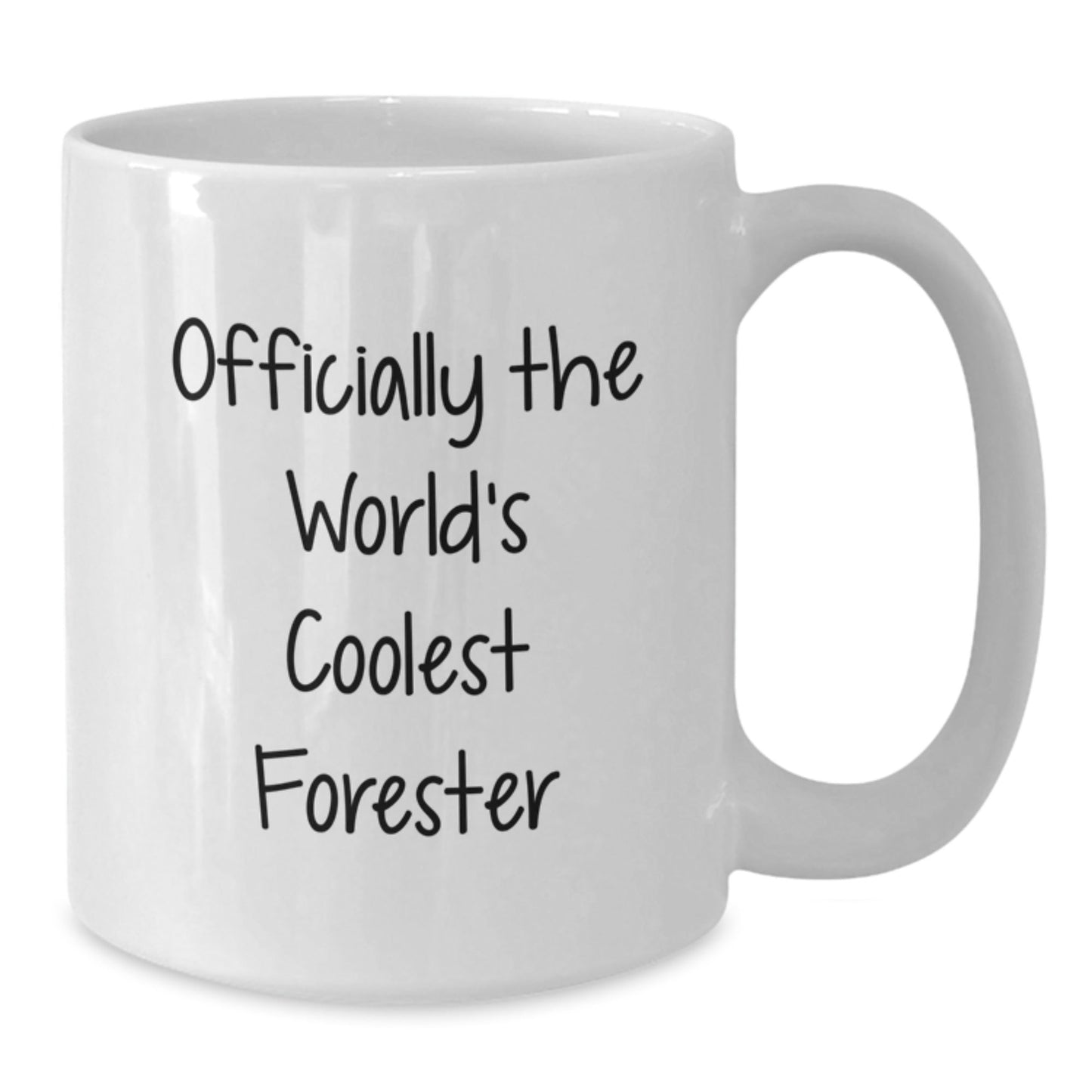 Funny Forester Gifts for Men - White Coffee Mug, Officially The World's Coolest Forester - Gifts from Friends to Forester on Christmas - The Buy Boom