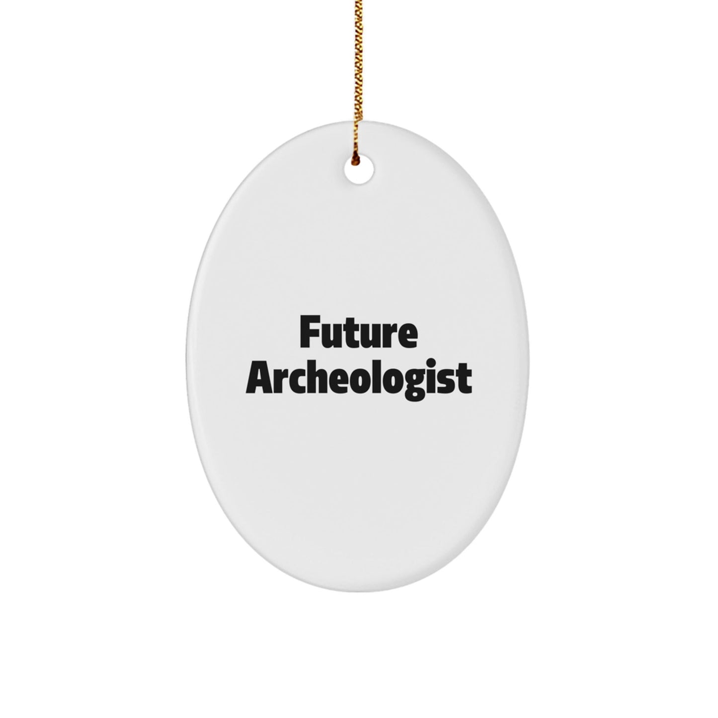 Funny Future Archeologist Oval Ornament, Gifts from Friends, Family to Archeologist Men, Women, Coworkers for Christmas Unique Gifts - The Buy Boom