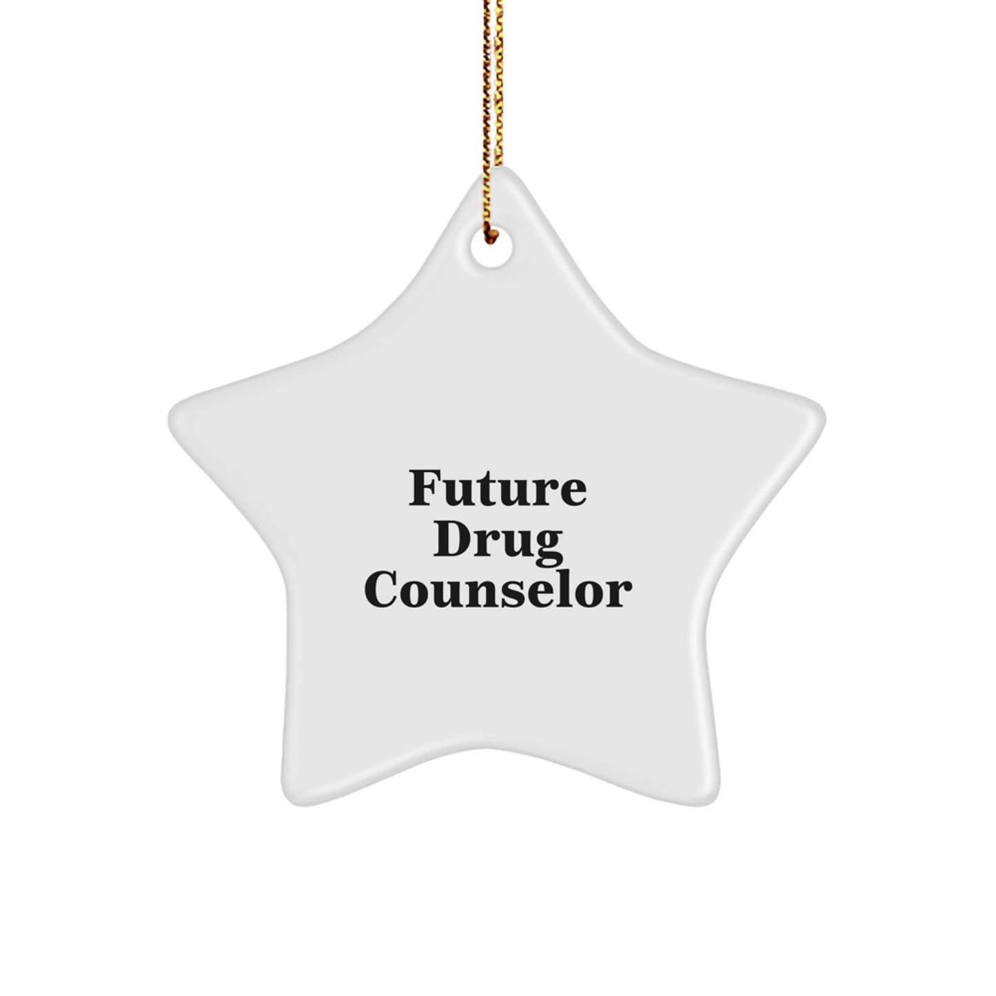 Funny Future Drug Counselor Gifts from Family, Christmas Unique Star Ornament for Drug Counselor, Star Shaped Decorations - The Buy Boom