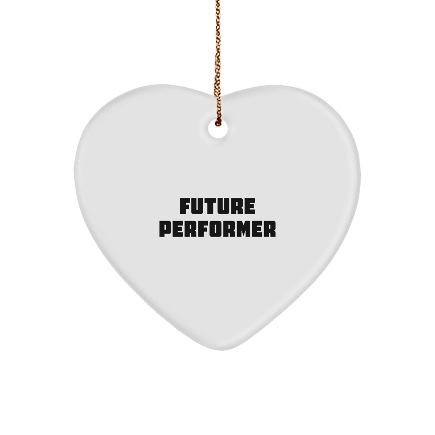 Funny Future Performer Heart Ornament, Gifts from Family for Future Performers, Christmas Unique Gifts - The Buy Boom