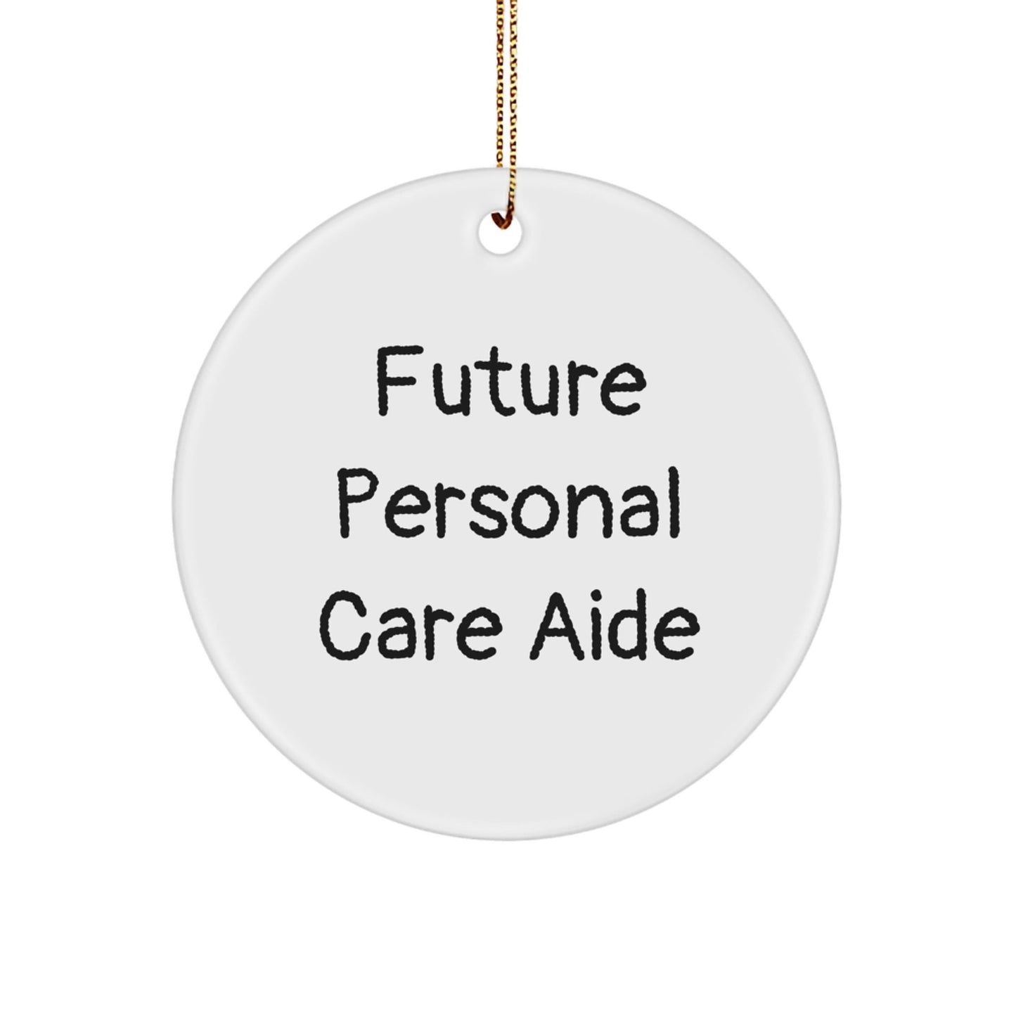 Funny Future Personal Care Aide Gifts from Men to Christmas Circle Ornament for Personal Care Aide - The Buy Boom