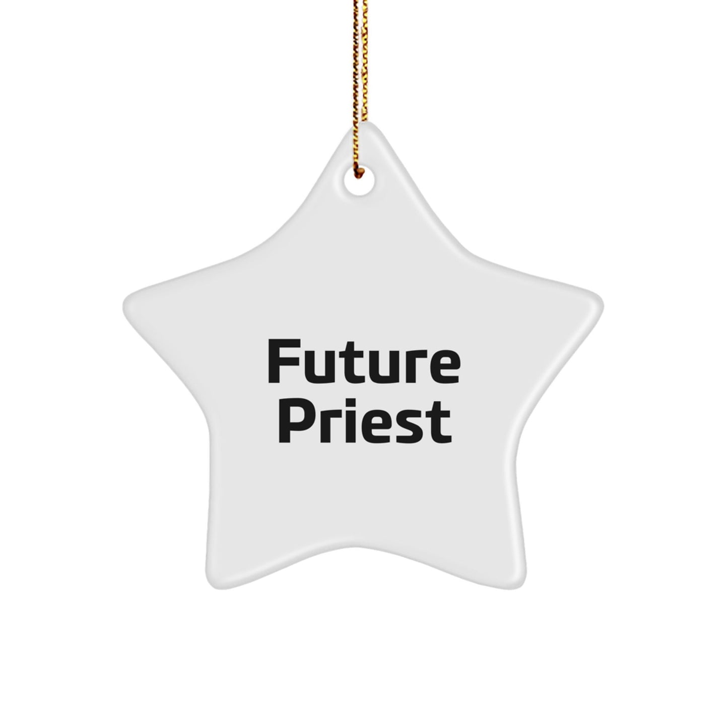 Funny Future Priest Gift Star Ornament for Men, Unique Priest Christmas Unique Gifts from Friends, Family, or Women - The Buy Boom