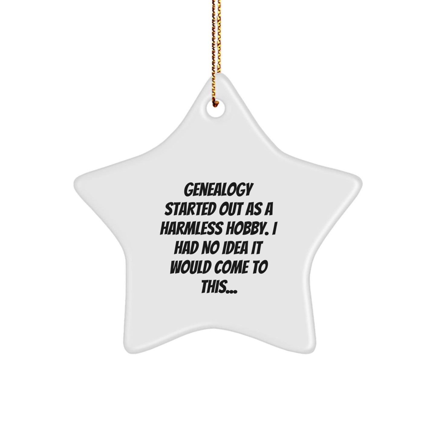 Funny Genealogy Gifts for Genealogy Enthusiasts, Christmas Unique Star Ornament, Gifts from Family for Christmas Decoration, Genealogy Star Ornament - A Harmless Hobby Turned Into a Great Gift - The Buy Boom