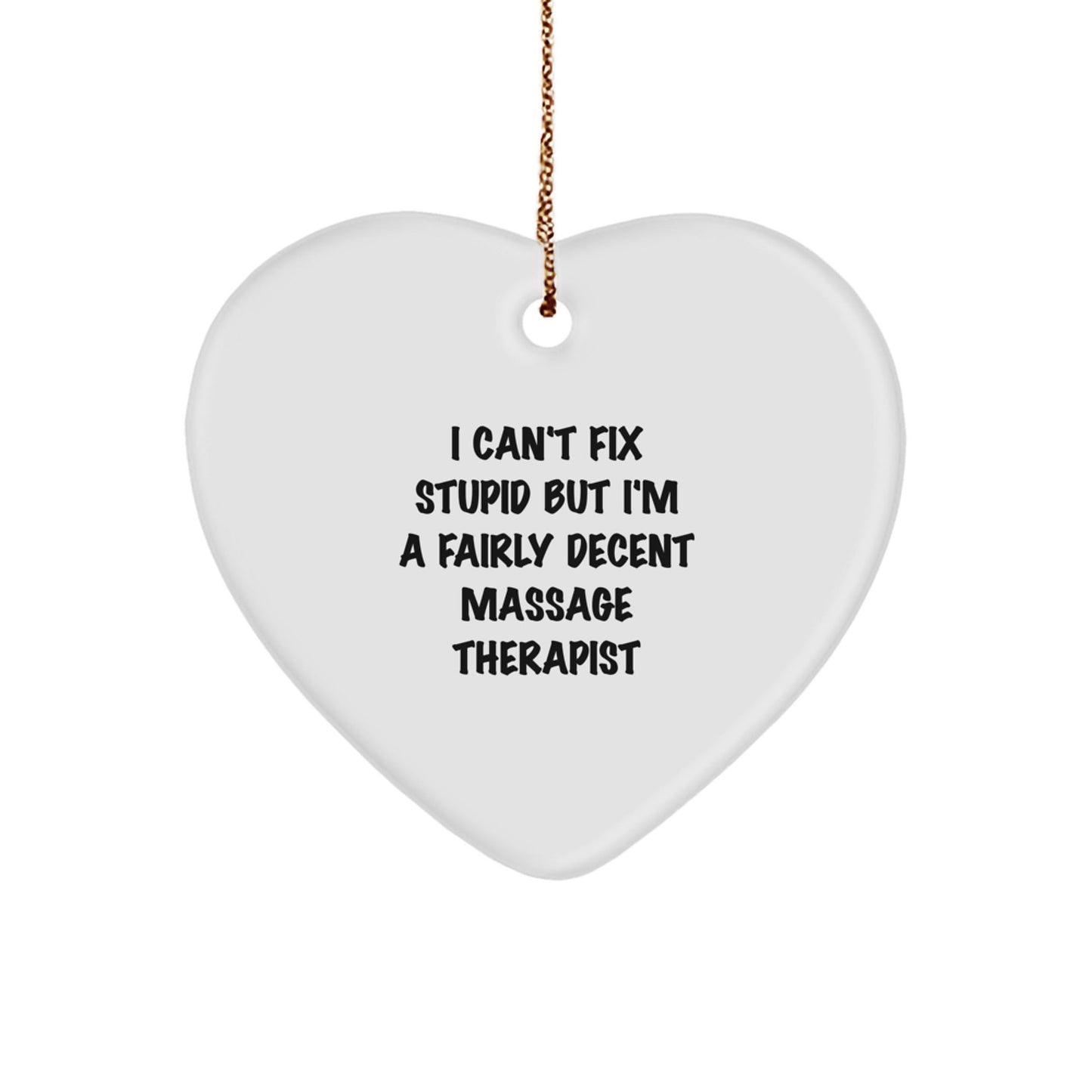 Funny Gift for Massage Therapist, Heart Ornament from Friends, Unique Christmas Unique Gifts for Him or Her - The Buy Boom
