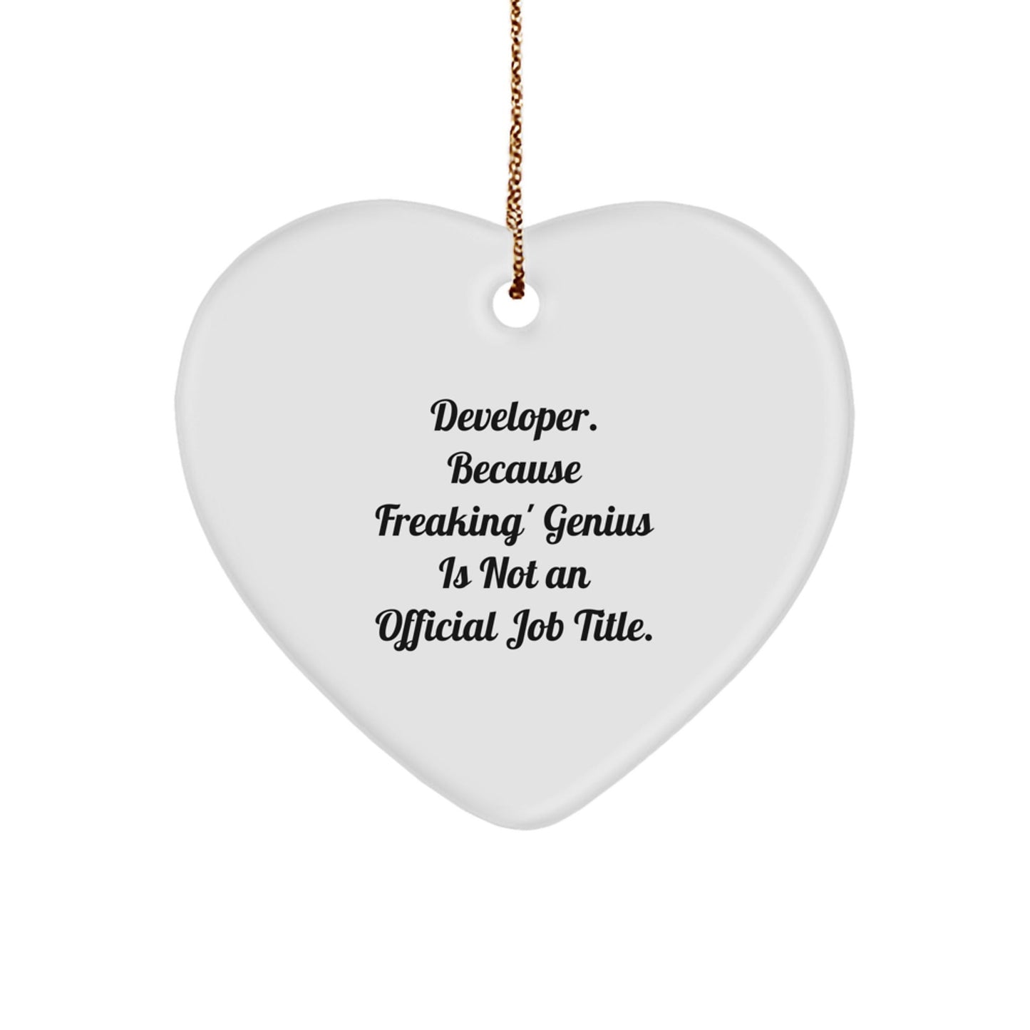 Funny Gift Ideas for Developers, Heart Ornament from Friends, Christmas Unique Gifts - The Buy Boom