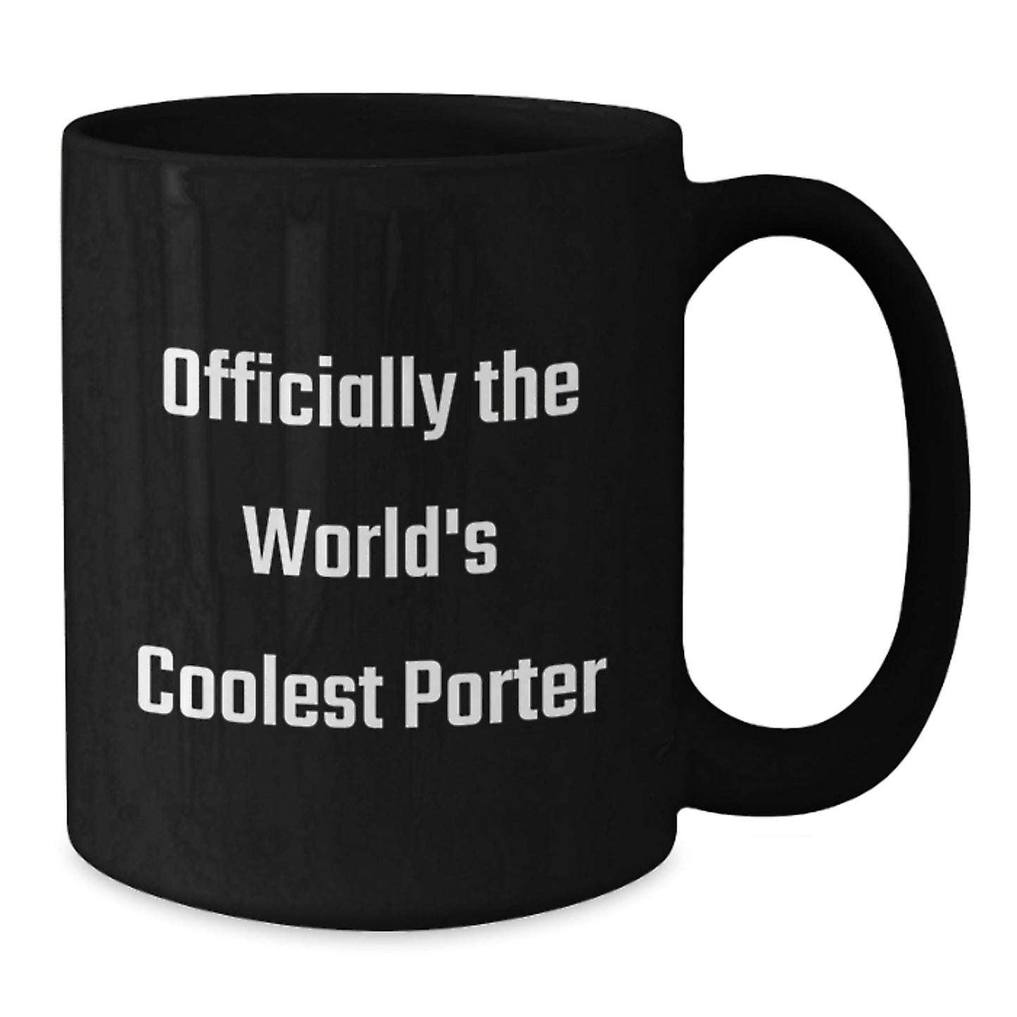 Funny Gifts from Friends for the Officially World's Coolest Porter Black Coffee Mug Christmas Unique Presents - The Buy Boom
