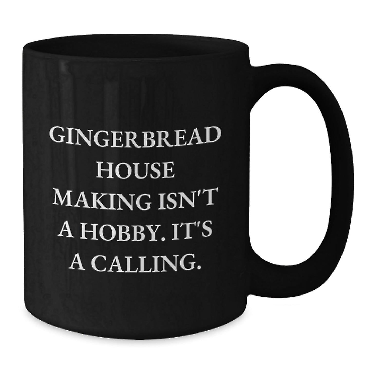 Funny Gingerbread House Making Christmas Unique Gift for Friends and Family - Black Coffee Mug - The Buy Boom