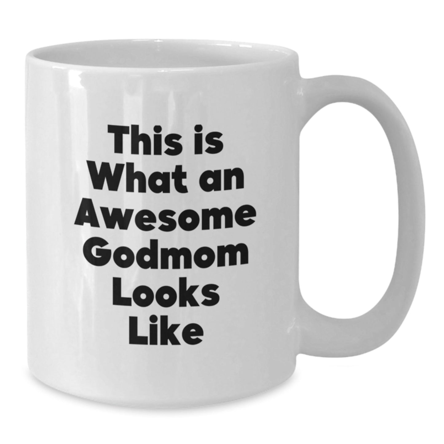 Funny Godmom Gifts from Friends for Awesome Godmom - This Is What An Awesome Godmom Looks Like White Coffee Mug, Birthday Unique Gifts for Godmom - The Buy Boom