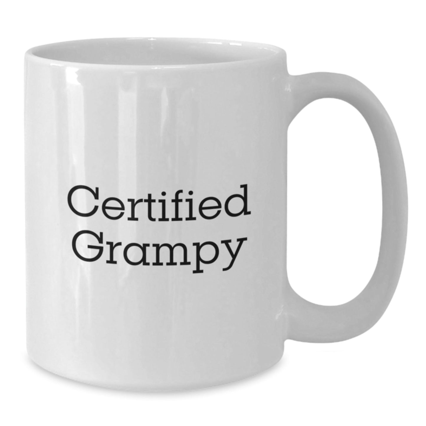 Funny Grampy Gifts from Men to Graduating Grampy - White Coffee Mug, Certified Grampy Quote, 11oz or 15oz Capacity, Microwave and Dishwasher Safe - The Buy Boom