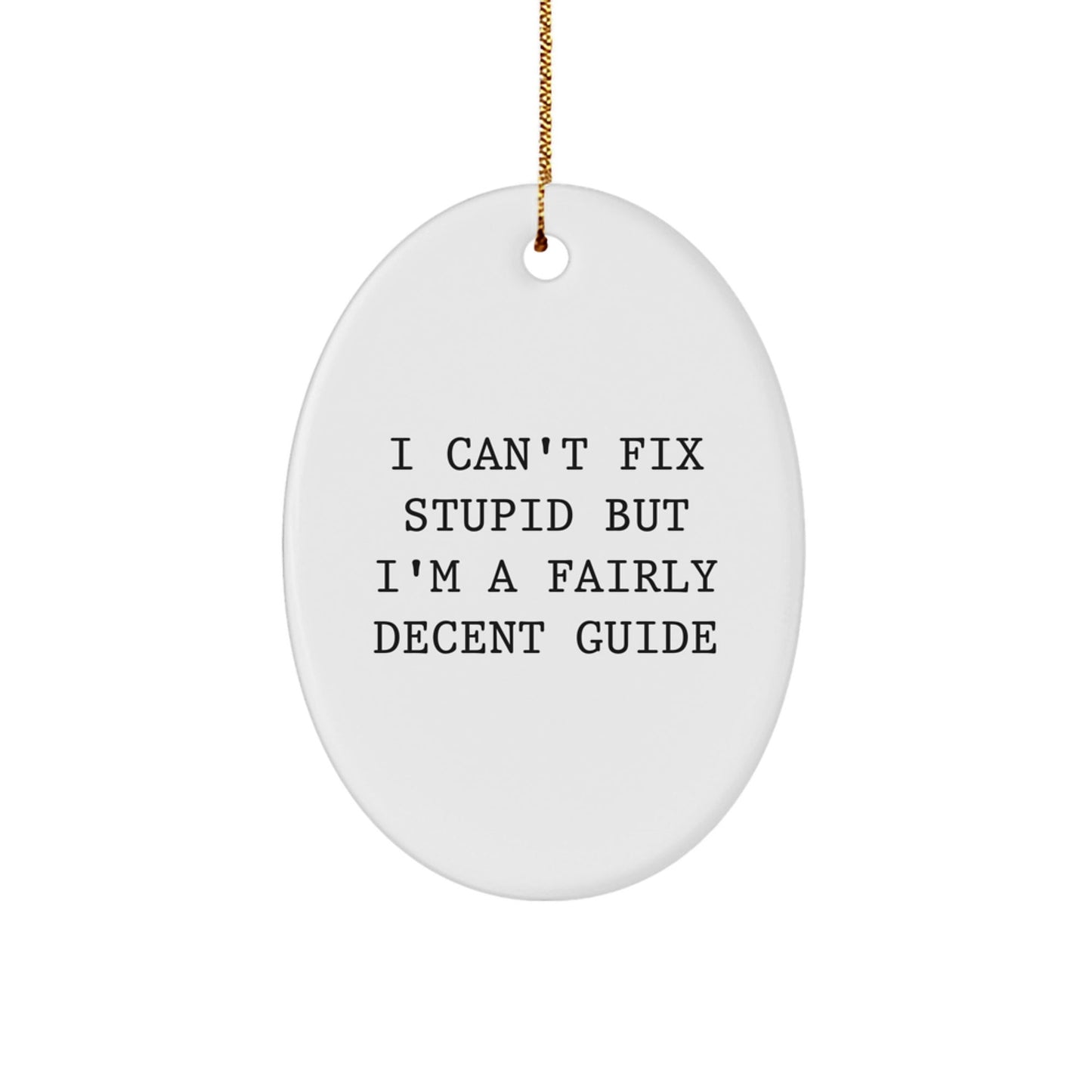 Funny Guide Oval Ornament Gifts for Guides from Friends and Family - Christmas Unique Gifts for Guide Enthusiasts - Guide Oval Ornament Decor - The Buy Boom