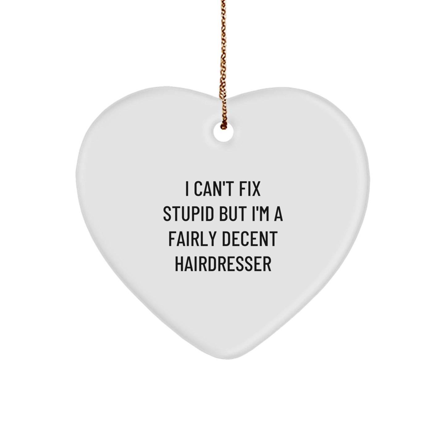 Funny Hairdresser Gifts from Friends - Heart Ornament for Christmas Unique Presents - The Buy Boom