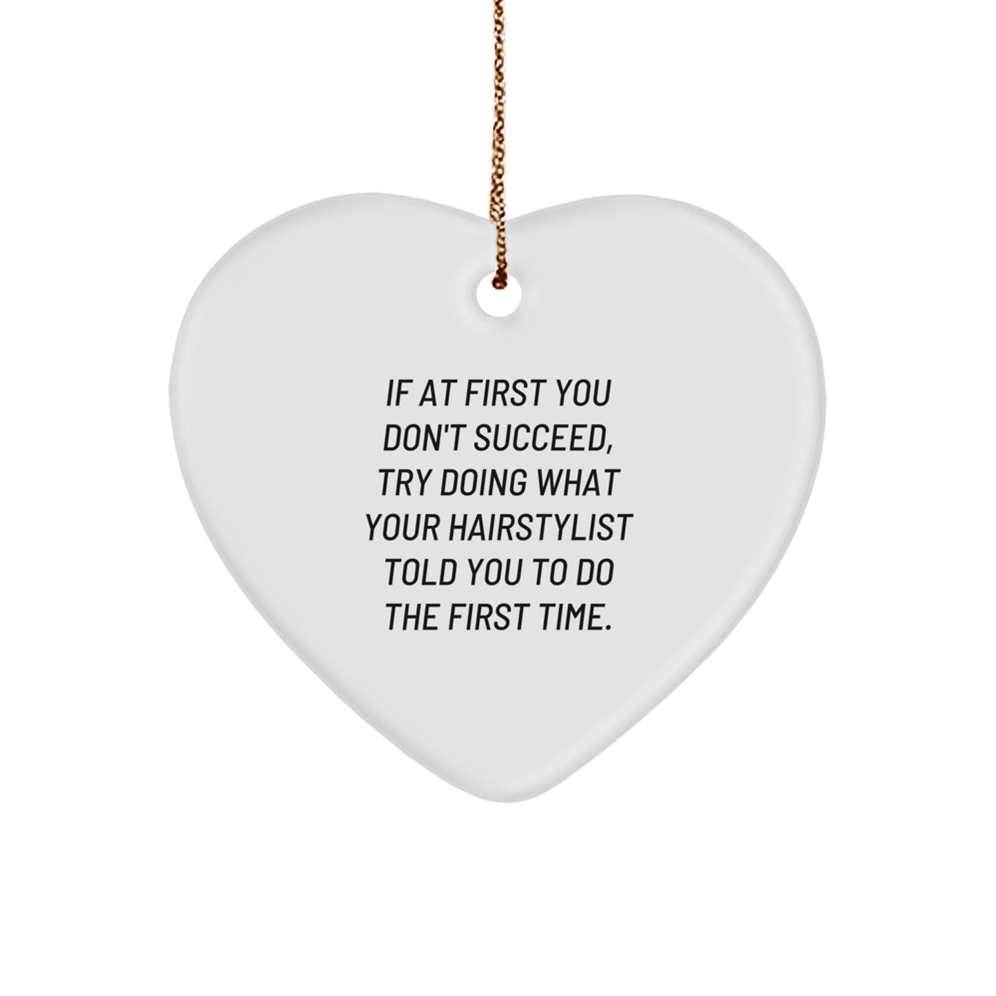 Funny Hairstylist Heart Ornament Gifts from Friends, Coworkers, Family to Hairstylist Men, Women, Coworkers, Family at Christmas Unique Gifts - The Buy Boom