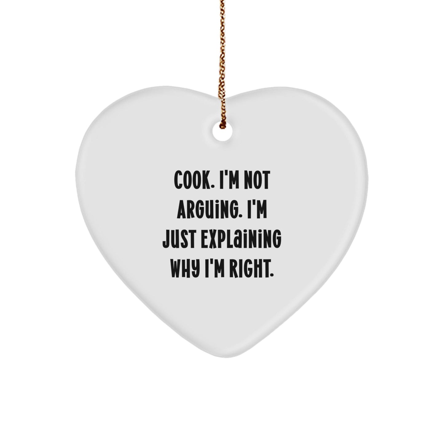 Funny Heart Ornament Gifts from Men for Cook Christmas Unique - The Buy Boom