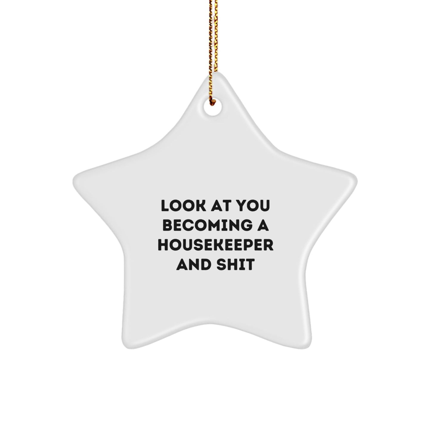 Funny Housekeeper Gifts from Men to Housekeeper, Star Ornament for Housekeeper, Christmas Unique Gifts - The Buy Boom