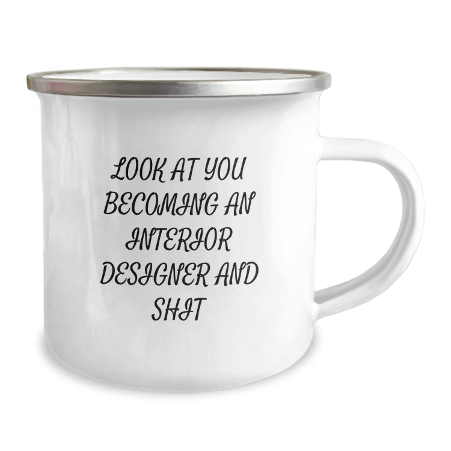 Funny Interior Designer Gifts for Him - Camping Mug with Inspirational Quote from Friends and Family - The Buy Boom