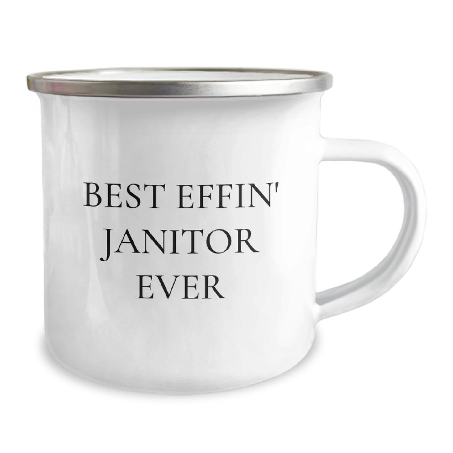 Funny Janitor Gifts, Best Effin' Janitor Ever Camping Mug, Unique Christmas Unique Gifts from Friends to Men Janitors, Funny Janitor - The Buy Boom