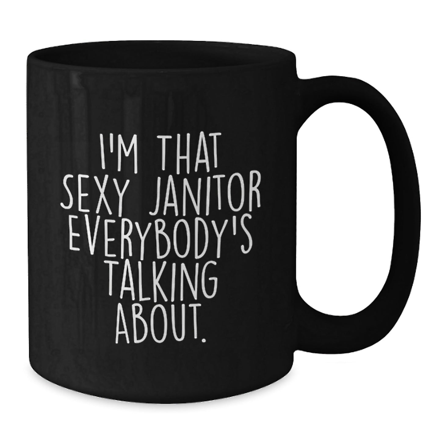 Funny Janitor Gifts for Men, Black Coffee Mug with Sexy Janitor Quote, Perfect for Coworkers or Family - The Buy Boom