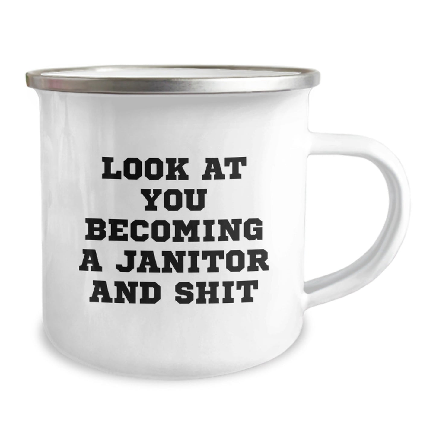 Funny Janitor Gifts from Family, Unique Christmas Unique Gifts for Janitor, Camping Mug with Janitor Quote - The Buy Boom