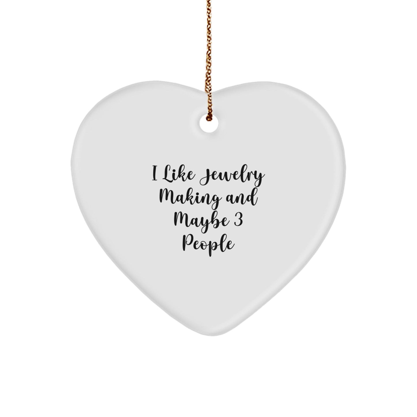 Funny Jewelry Making Gifts for Friends, Heart Ornament from Men, White Heart Shaped Decoration for Christmas Unique Gifts - The Buy Boom