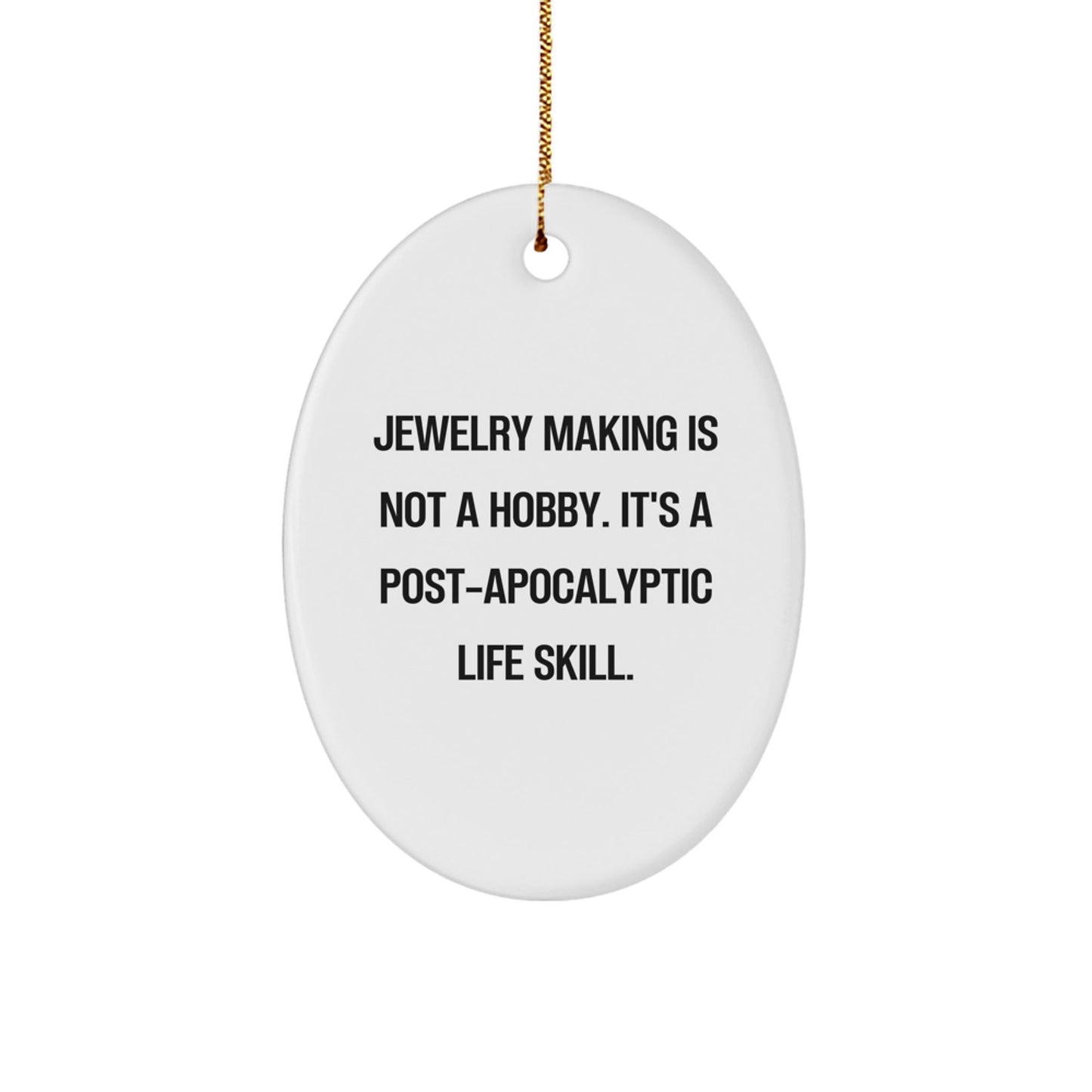 Funny Jewelry Making Gifts for Women from Friends, Oval Ornament with Inspirational Quote, Perfect for Christmas Unique Presents - The Buy Boom