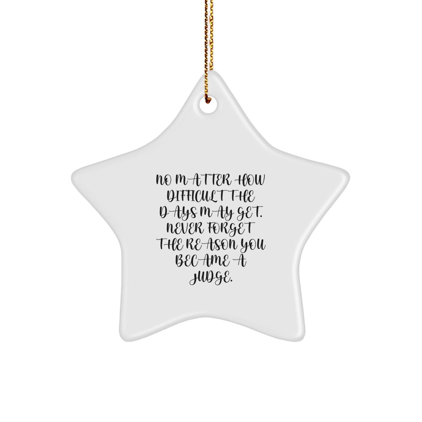 Funny Judge Star Ornament Gifts from Family, Friends, or Coworkers for Men, Women, Judges, Christmas Unique Gifts - The Buy Boom