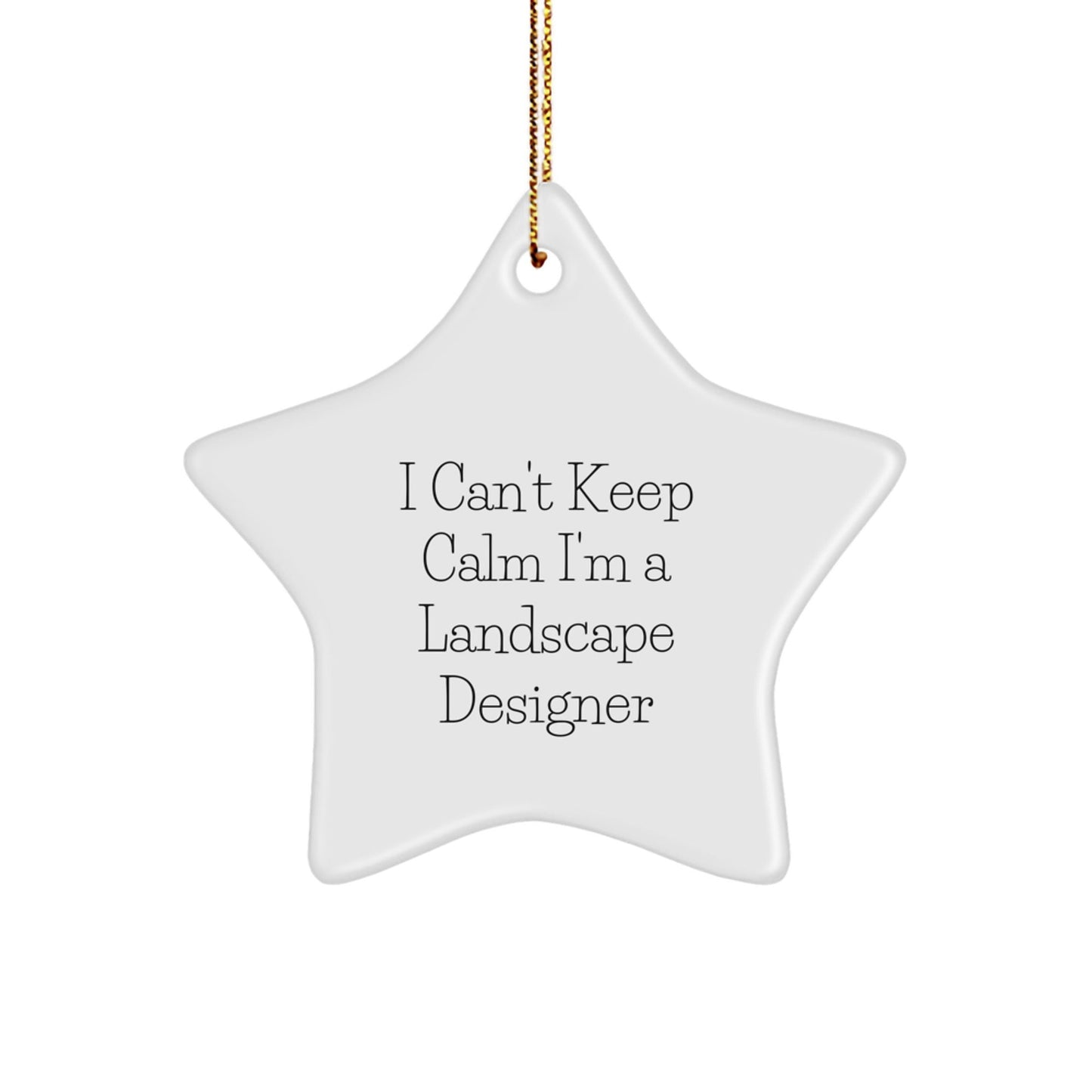 Funny Landscape Designer Gifts from Friends, Star Ornament I Can't Keep Calm I'm A Landscape Designer for Christmas Unique Gifts - The Buy Boom