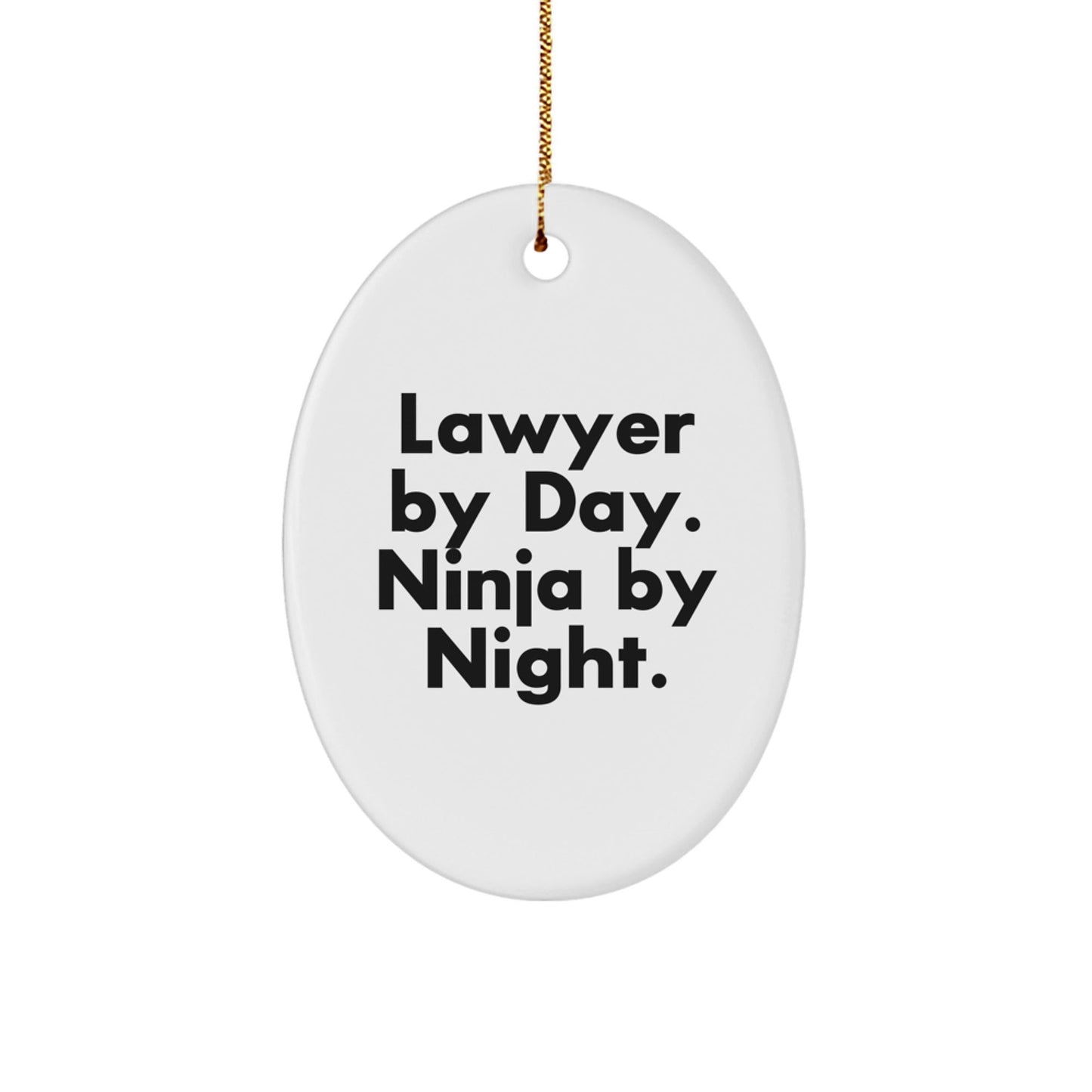 Funny Lawyer Oval Ornament Gifts from Friends for Lawyer By Day. Ninja By Night. Christmas Unique Gift Ideas - The Buy Boom