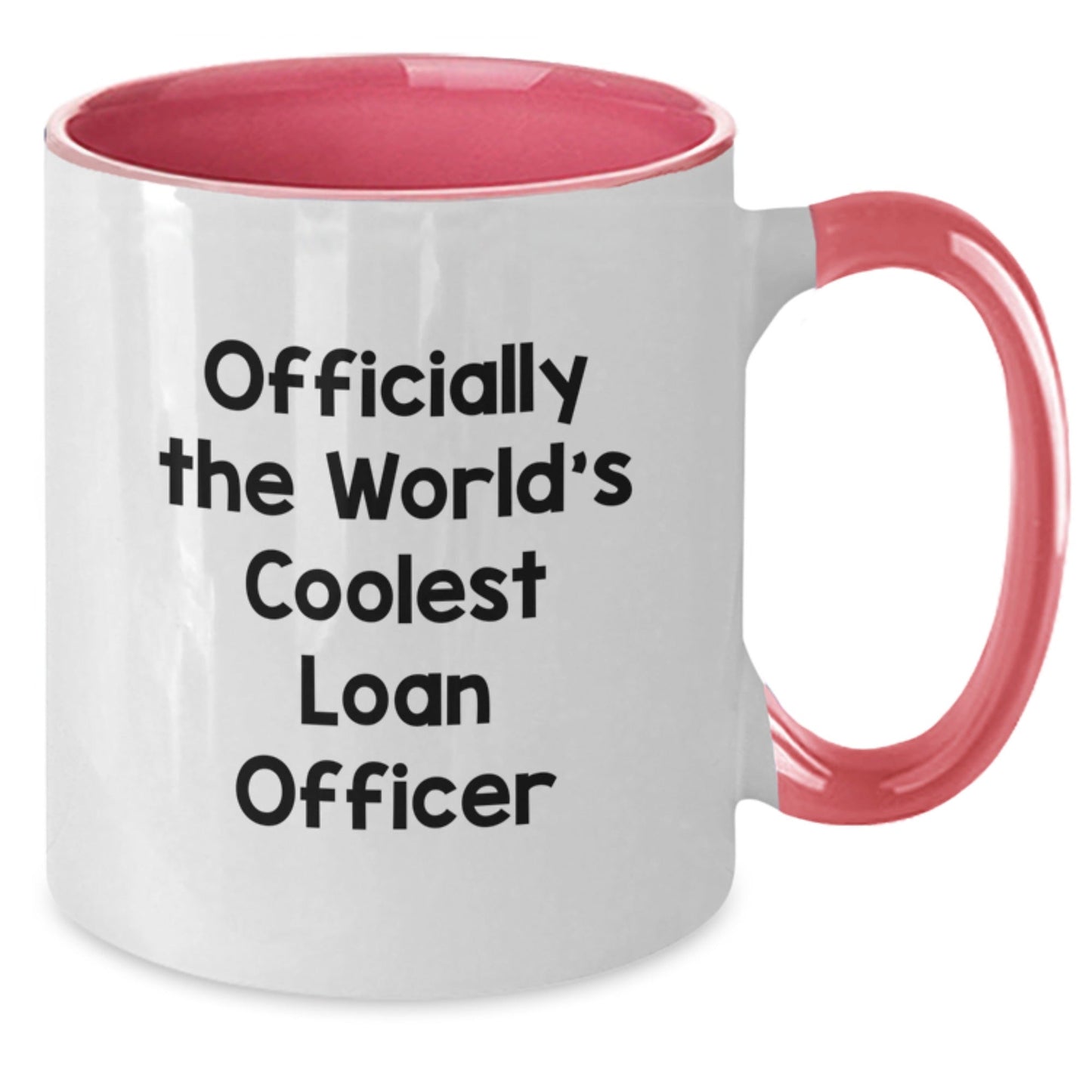Funny Loan Officer Gifts for Men, Unique Two Tone Coffee Mugs from Friends, Officially The World's Coolest Loan Officer Quote, Perfect for Loan Officer Appreciation Day or Christmas Unique Gifts - The Buy Boom