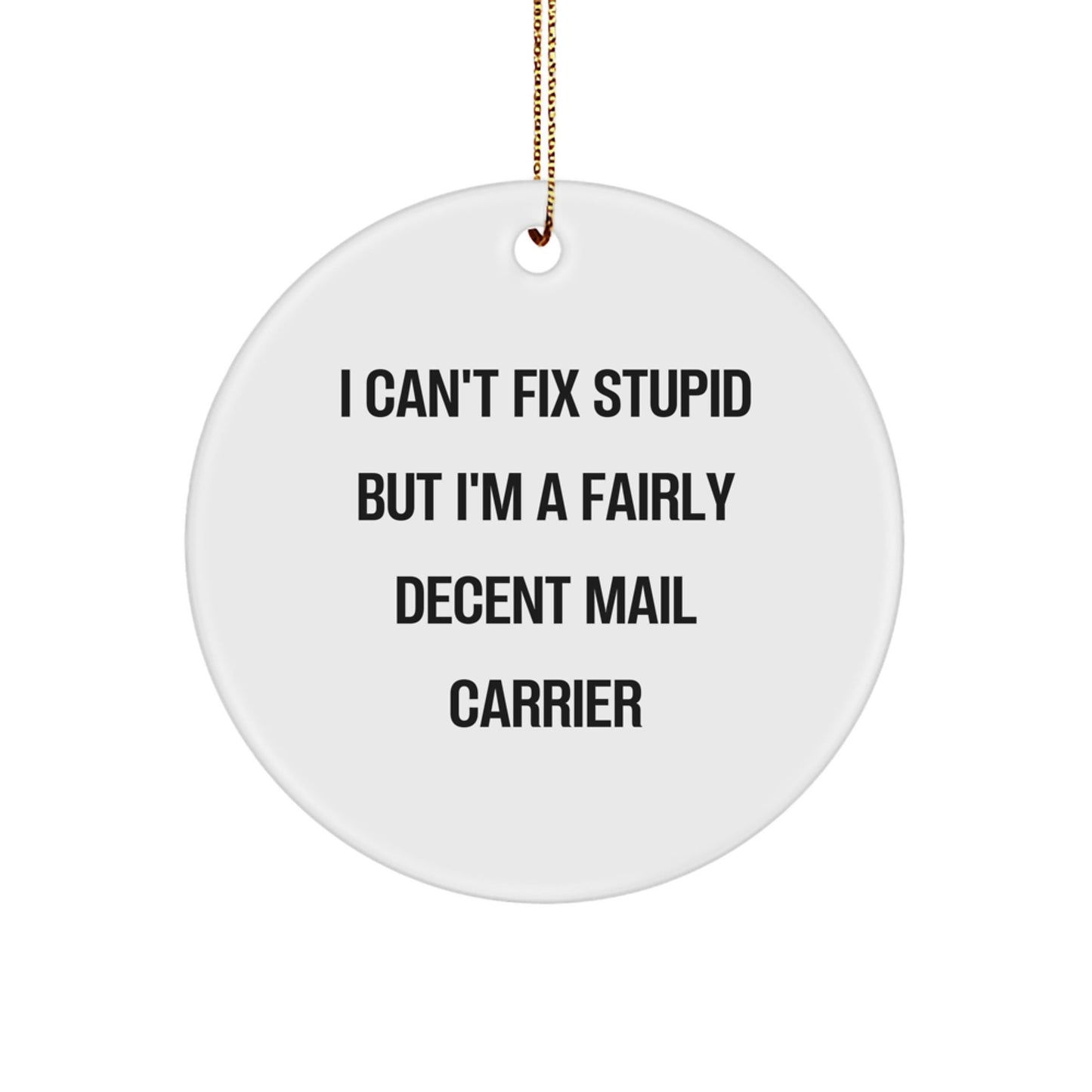 Funny Mail Carrier Mug Gift from Friends for Men - I'm A Fairly Decent Mail Carrier Christmas Unique Ornaments - The Buy Boom