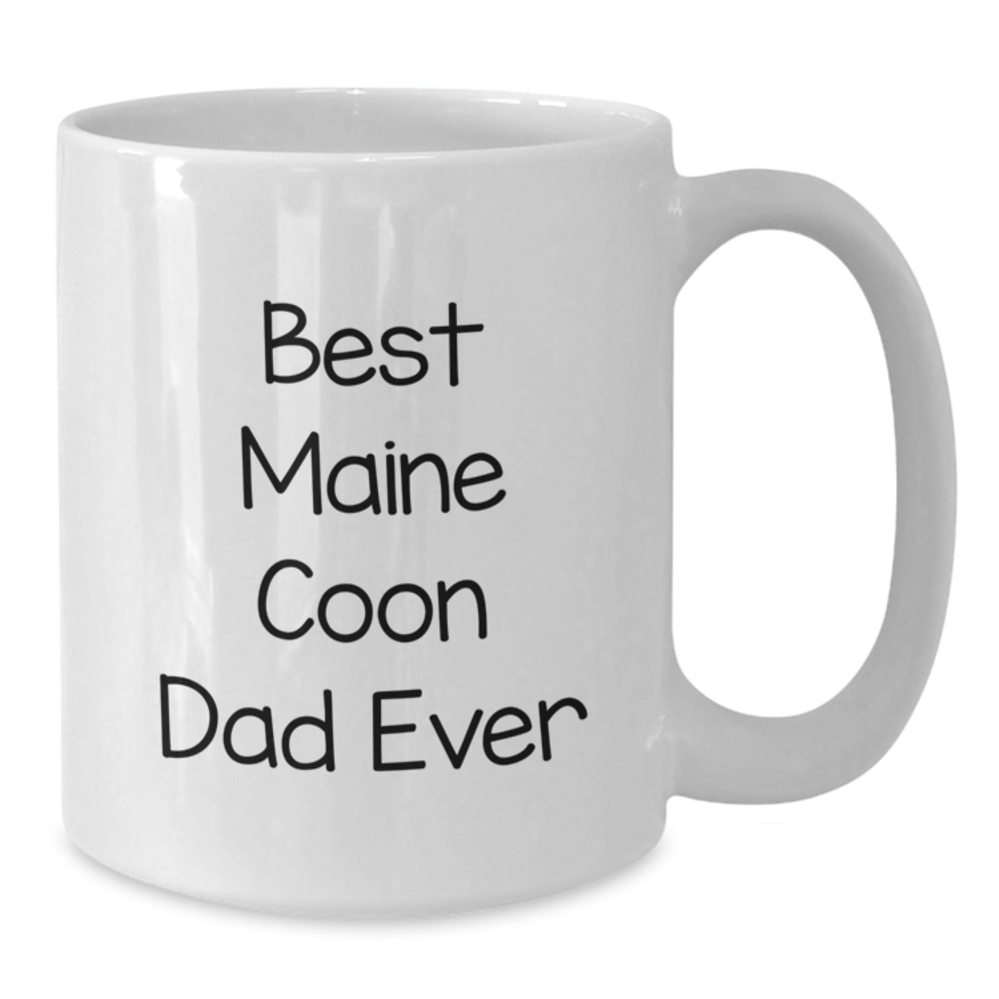 Funny Maine Coon Cat Gifts for Men from Maine Coon Cat Lovers, Best Maine Coon Dad Ever White Coffee Mug, 11oz or 15oz, Graduation Unique Gifts - The Buy Boom