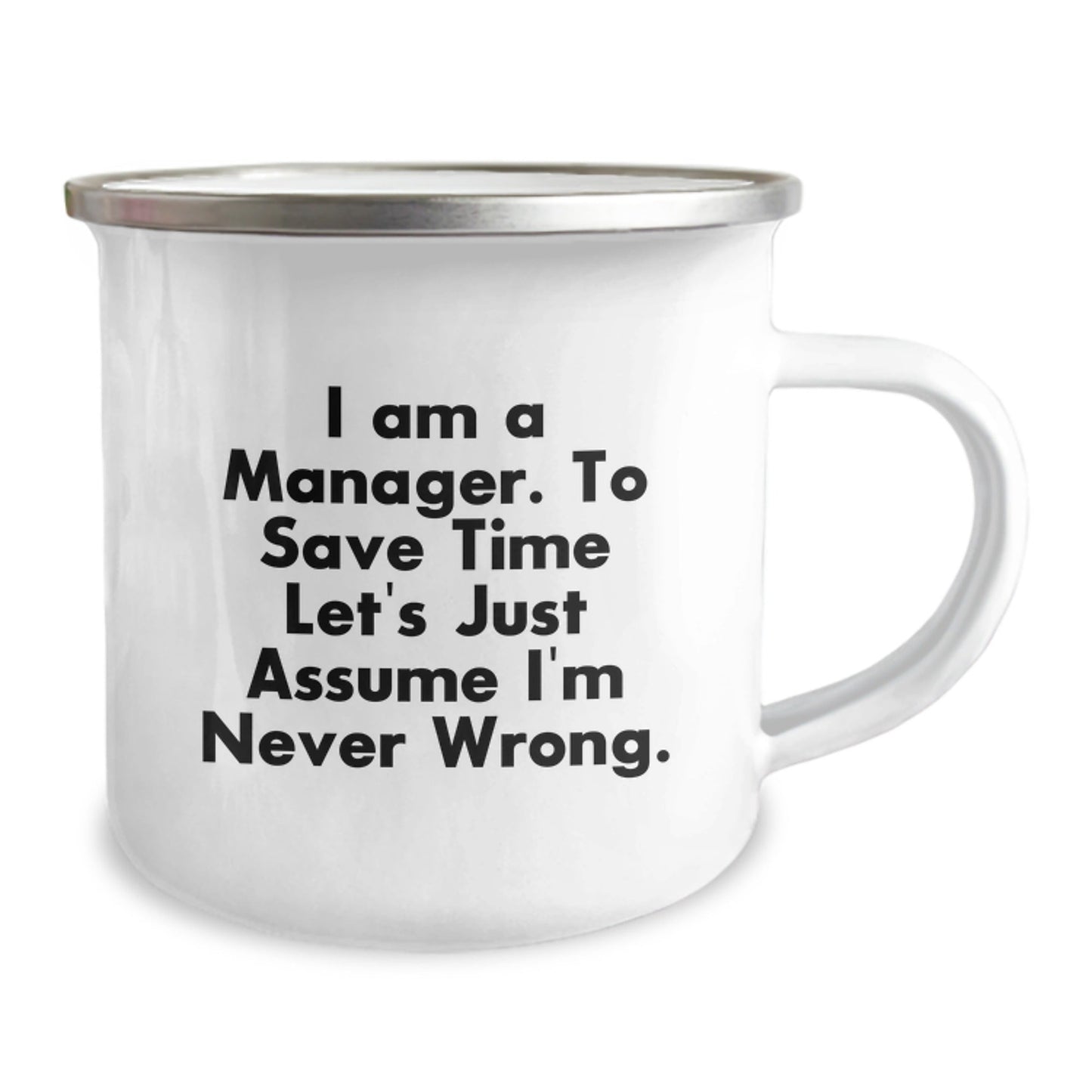 Funny Manager Gifts for Men - I Am A Manager Mug, Perfect Camping Mug for Boss, Encouraging Motivational Quote, Stainless Steel with Enamel Finish, Gifts from Friends to Coworkers - The Buy Boom