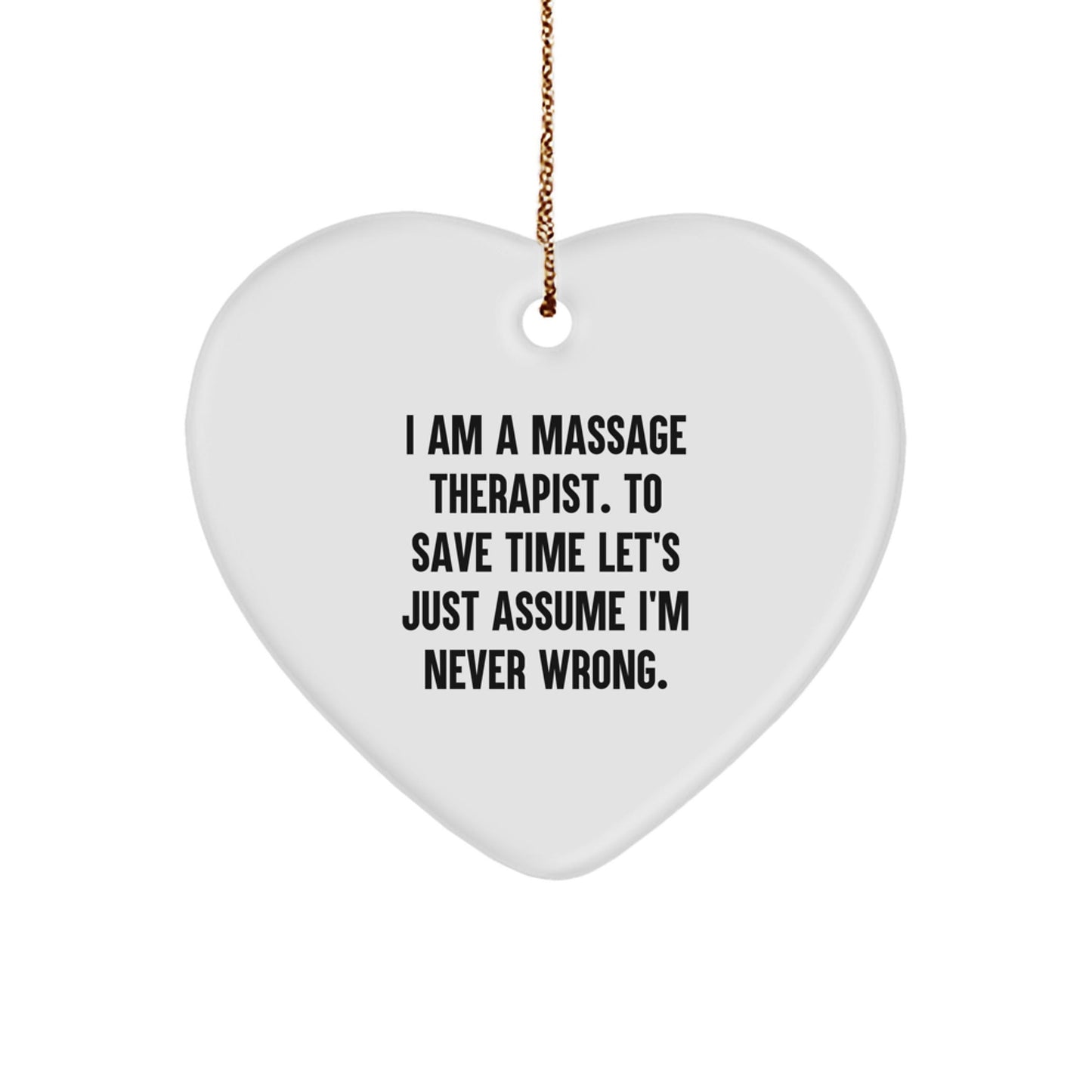Funny Massage Therapist Gifts for Men Women Friends Coworkers - Heart Ornament for Christmas Unique Gift Ideas from Family - The Buy Boom