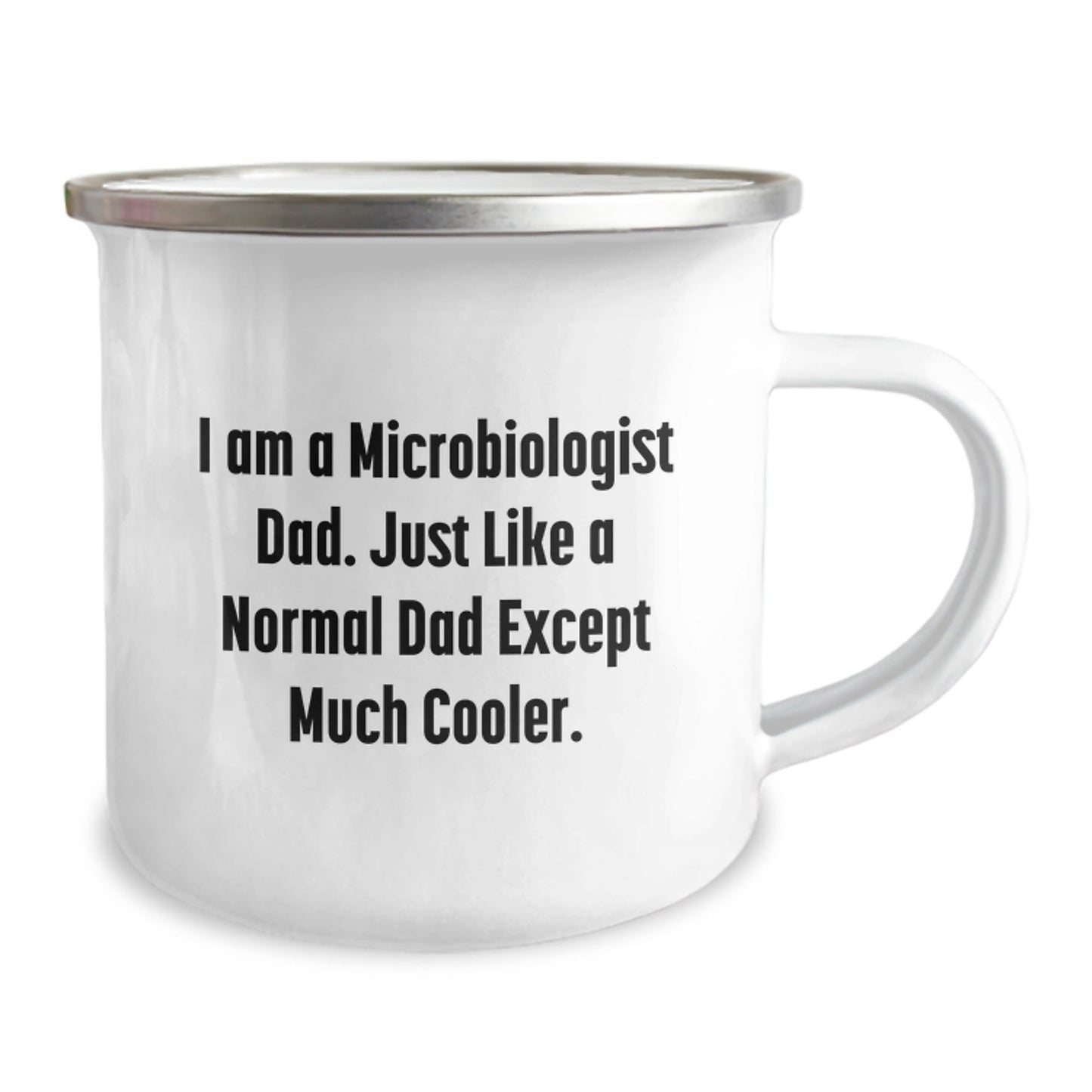 Funny Microbiologist Gifts for Men Christmas Unique Presents from Dad - 'I Am A Microbiologist Dad' Camping Mug - The Buy Boom
