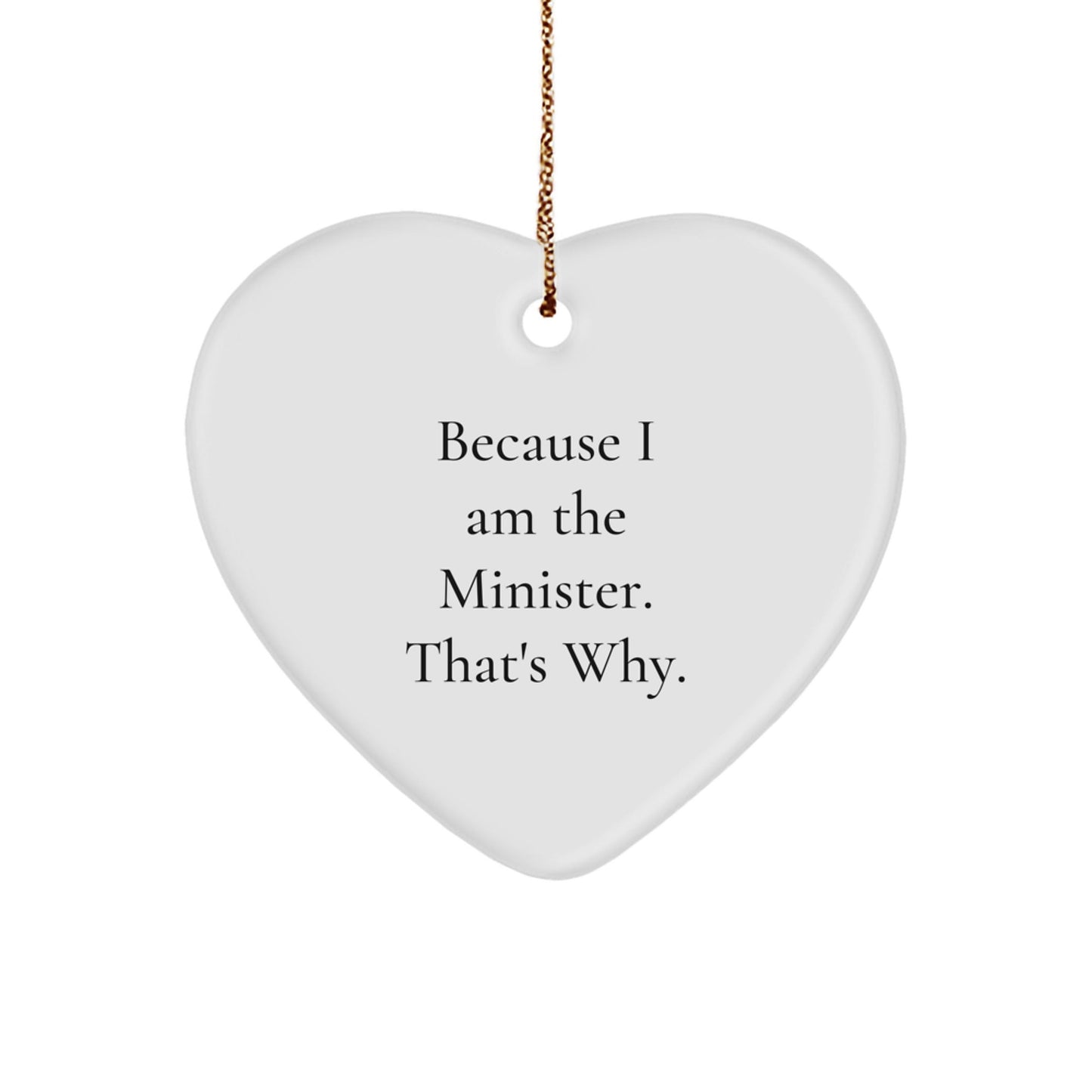 Funny Minister Heart Ornament Gifts from Friends, Ministers, or Family for Christmas Unique Presents - The Buy Boom