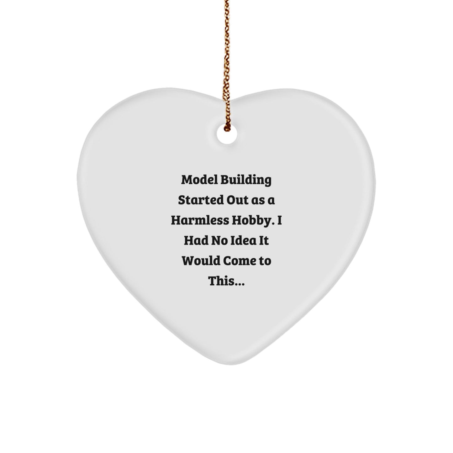 Funny Model Building Heart Ornament Gifts from Friends, Christmas Unique Gifts for Model Building Enthusiasts, Heart Shaped Decorations with a Twist - The Buy Boom