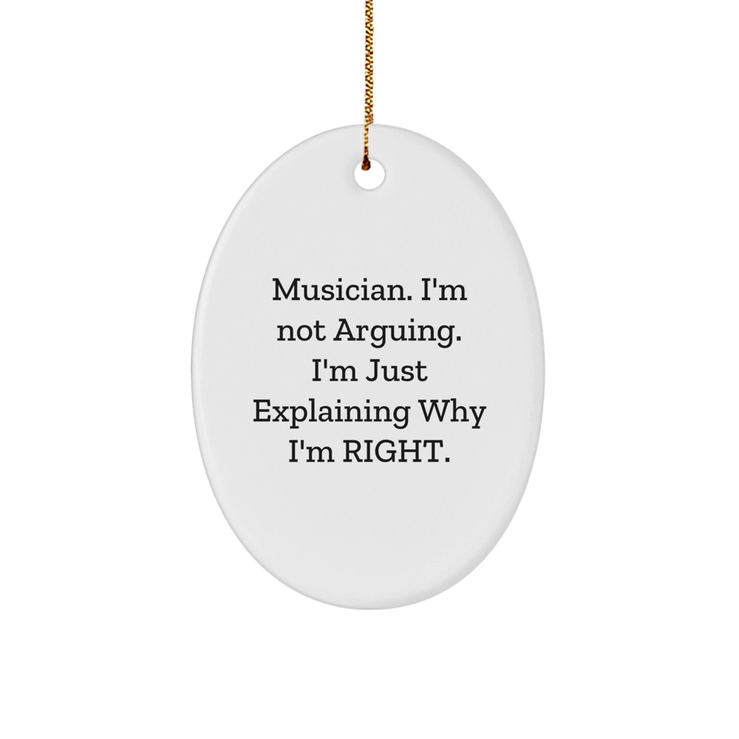 Funny Musician Gifts from Friends and Family for Christmas Unique Oval Ornament Ideas - The Buy Boom