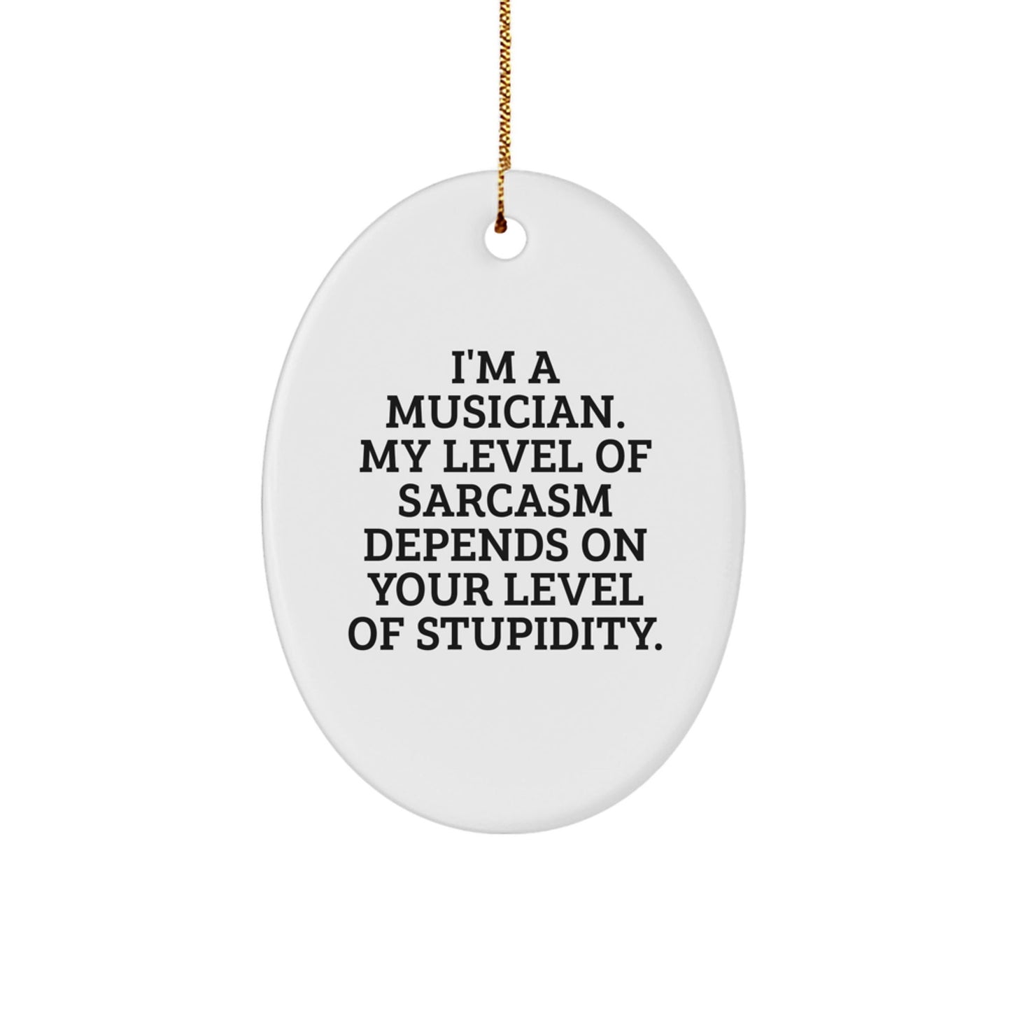 Funny Musician Gifts from Friends - I'm A Musician, Oval Ornament for Christmas - The Buy Boom